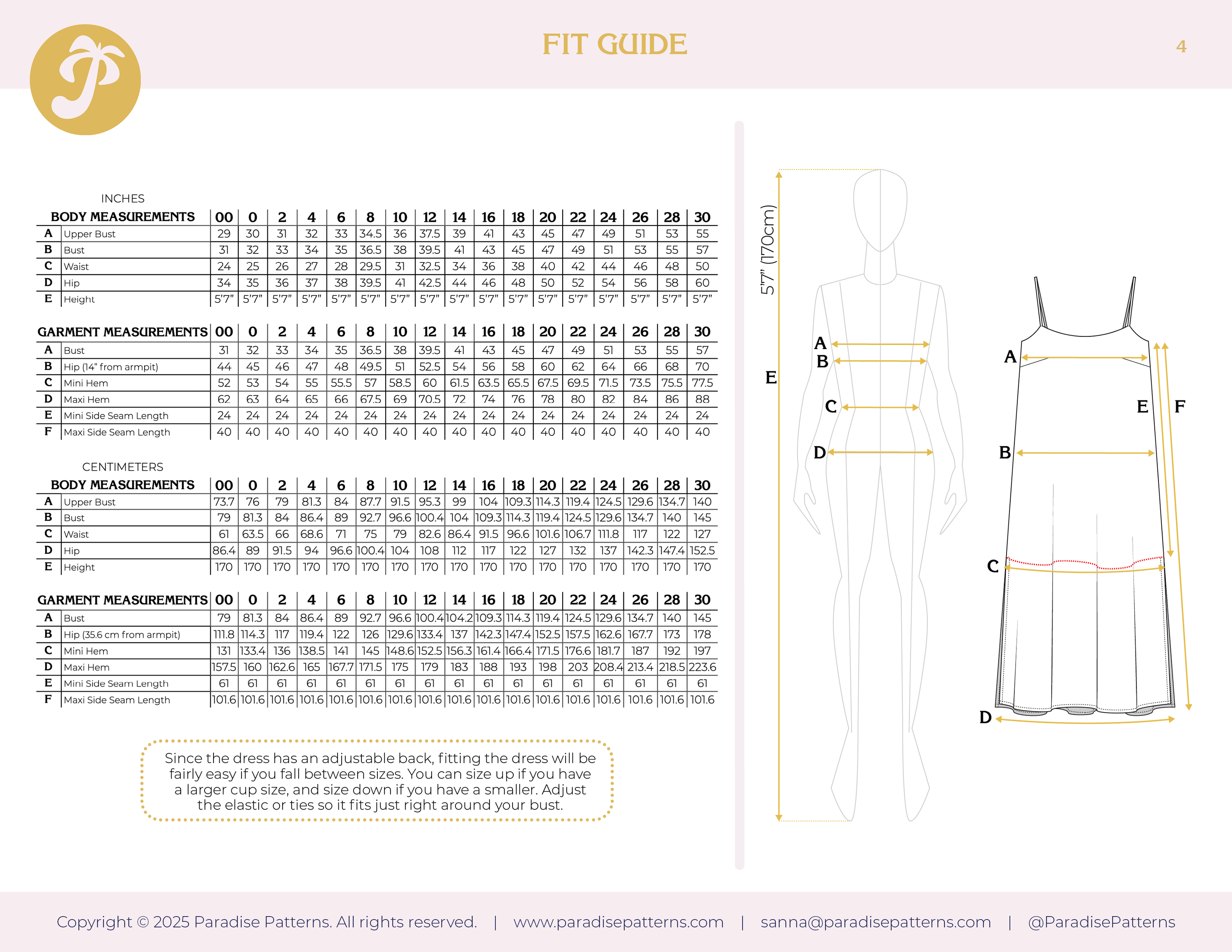 Paradise Patterns Solig Dress