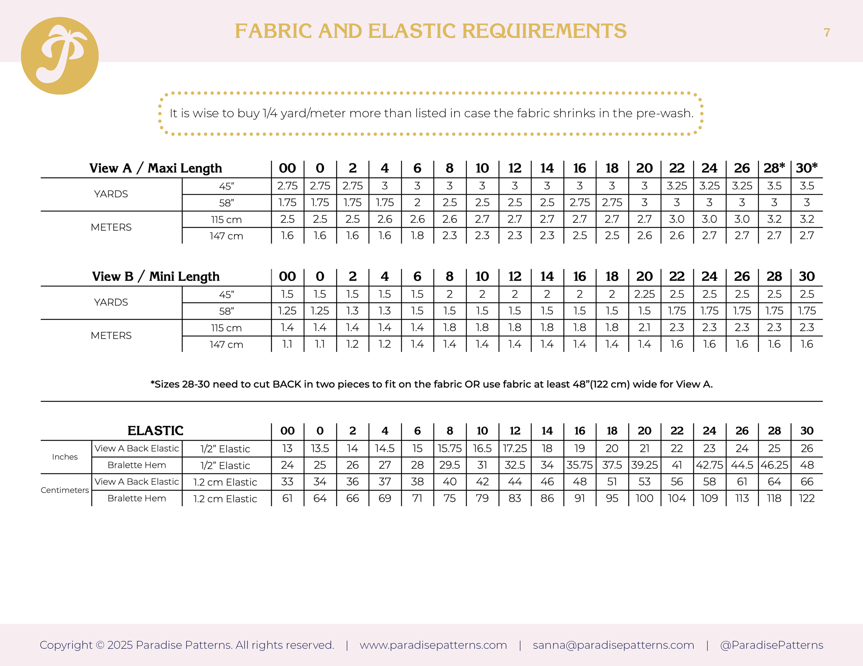 Paradise Patterns Solig Dress
