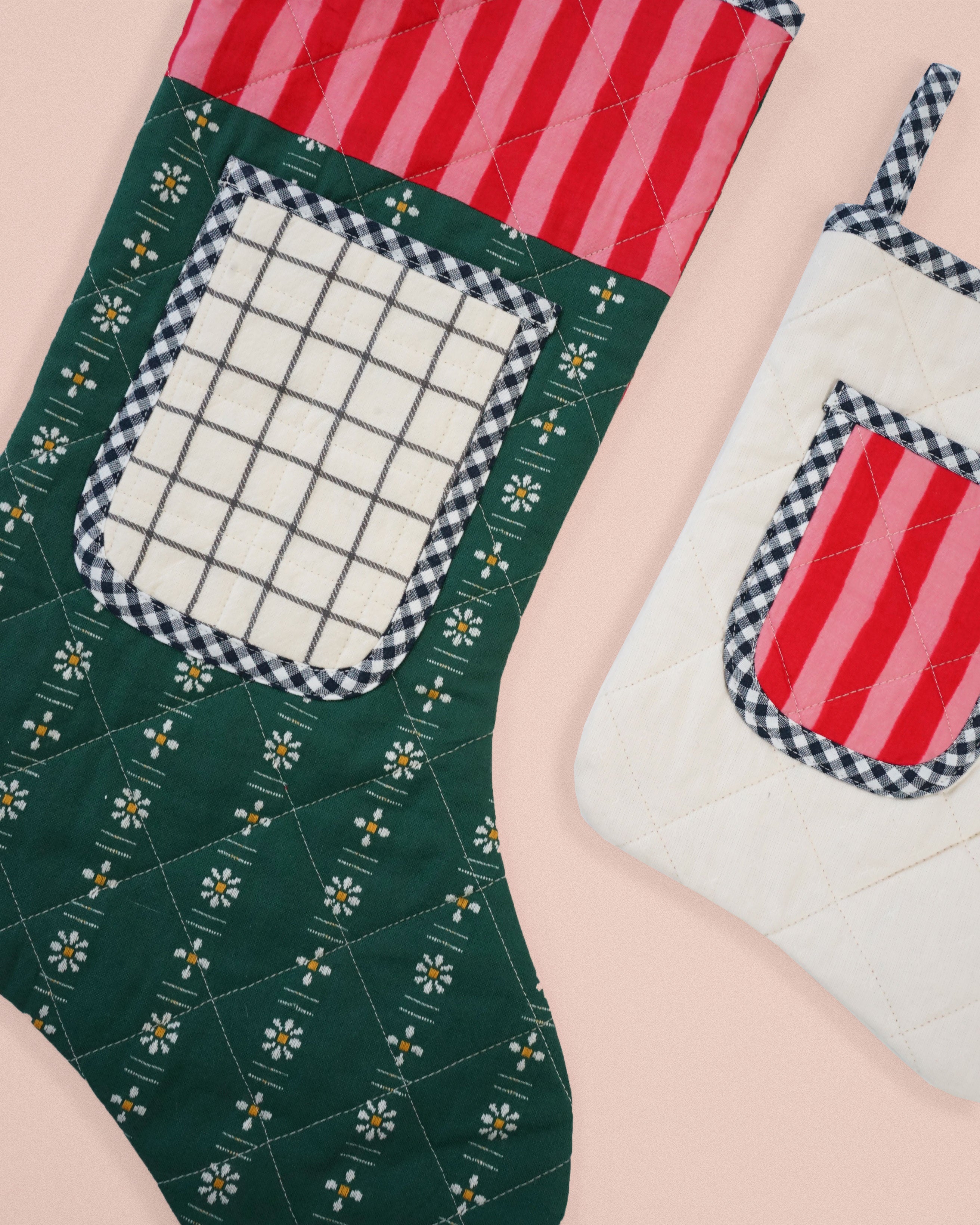 Matchy Matchy Quilted Pocket Stocking PDF