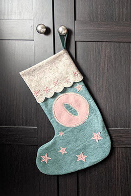 Pattern Paper Scissors Christmas Stocking