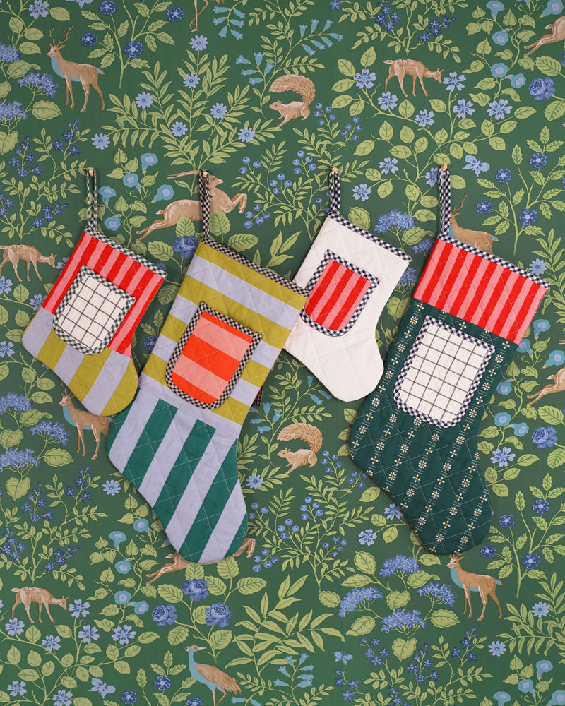 Matchy Matchy Quilted Pocket Stocking PDF – The Fold Line