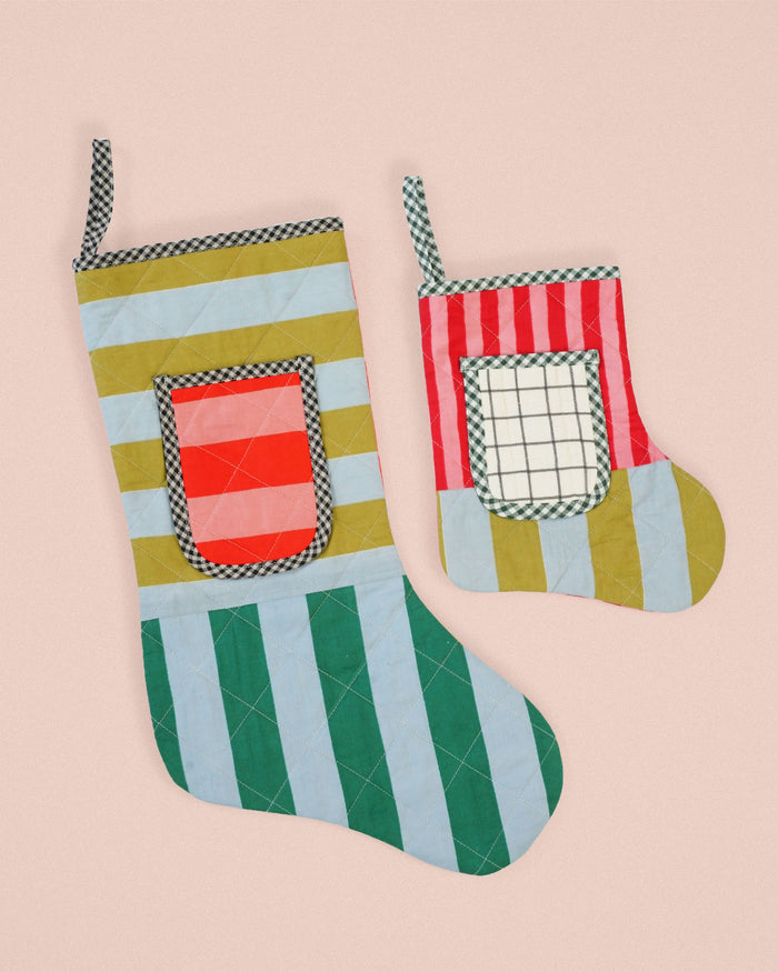 Matchy Matchy Quilted Pocket Stocking PDF – The Fold Line