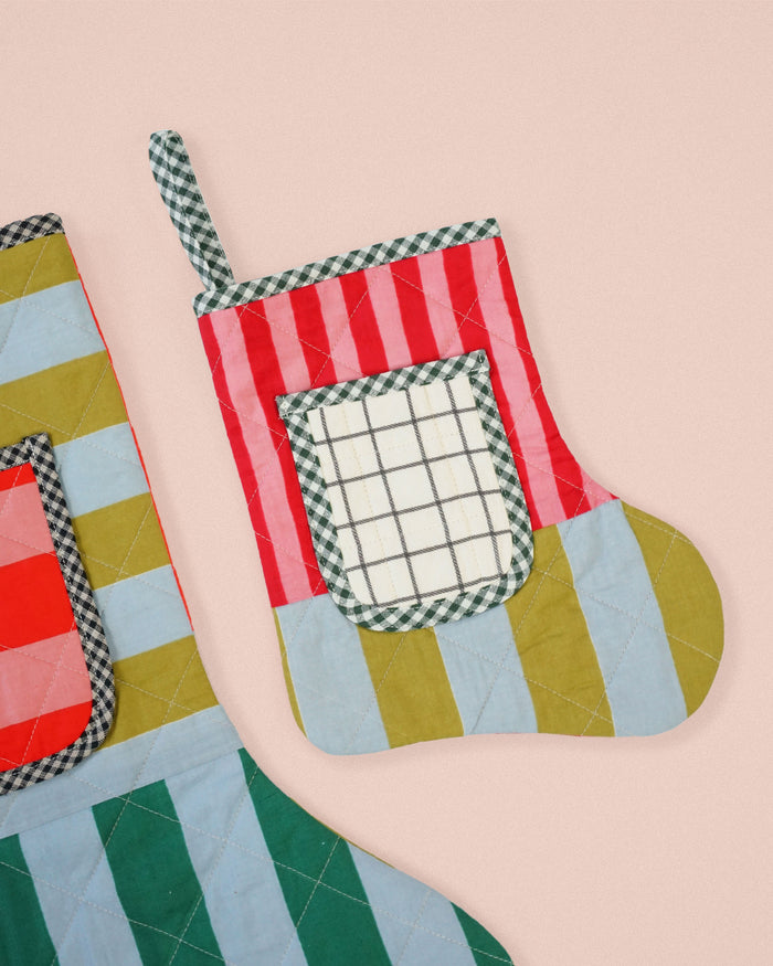Matchy Matchy Quilted Pocket Stocking PDF – The Fold Line