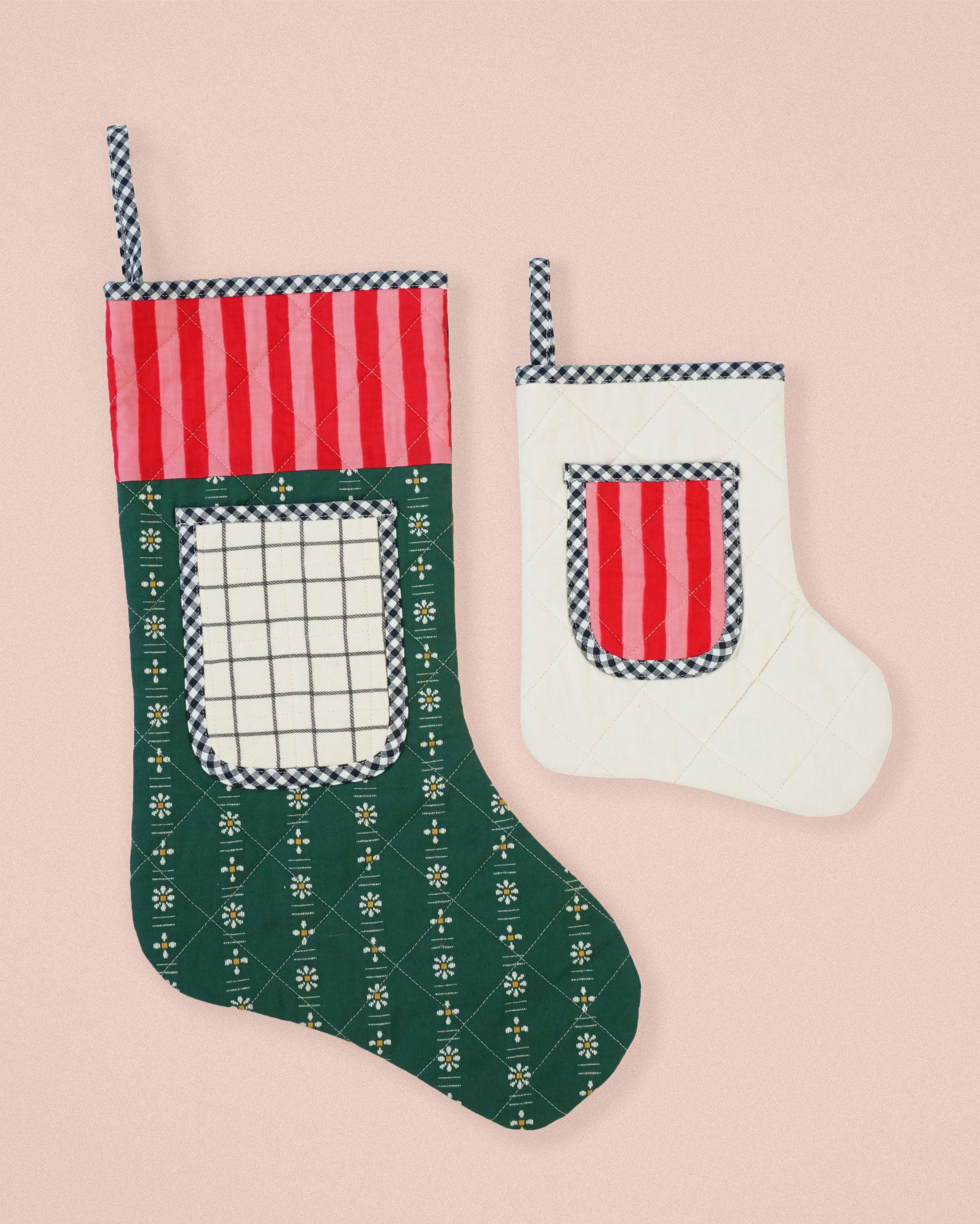 Matchy Matchy Quilted Pocket Stocking PDF