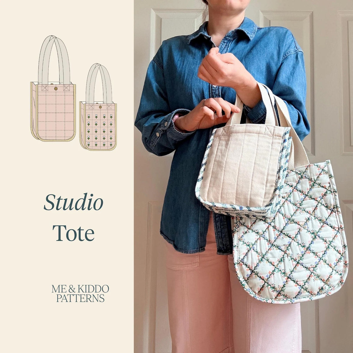 Me & Kiddo Patterns Studio Tote PDF