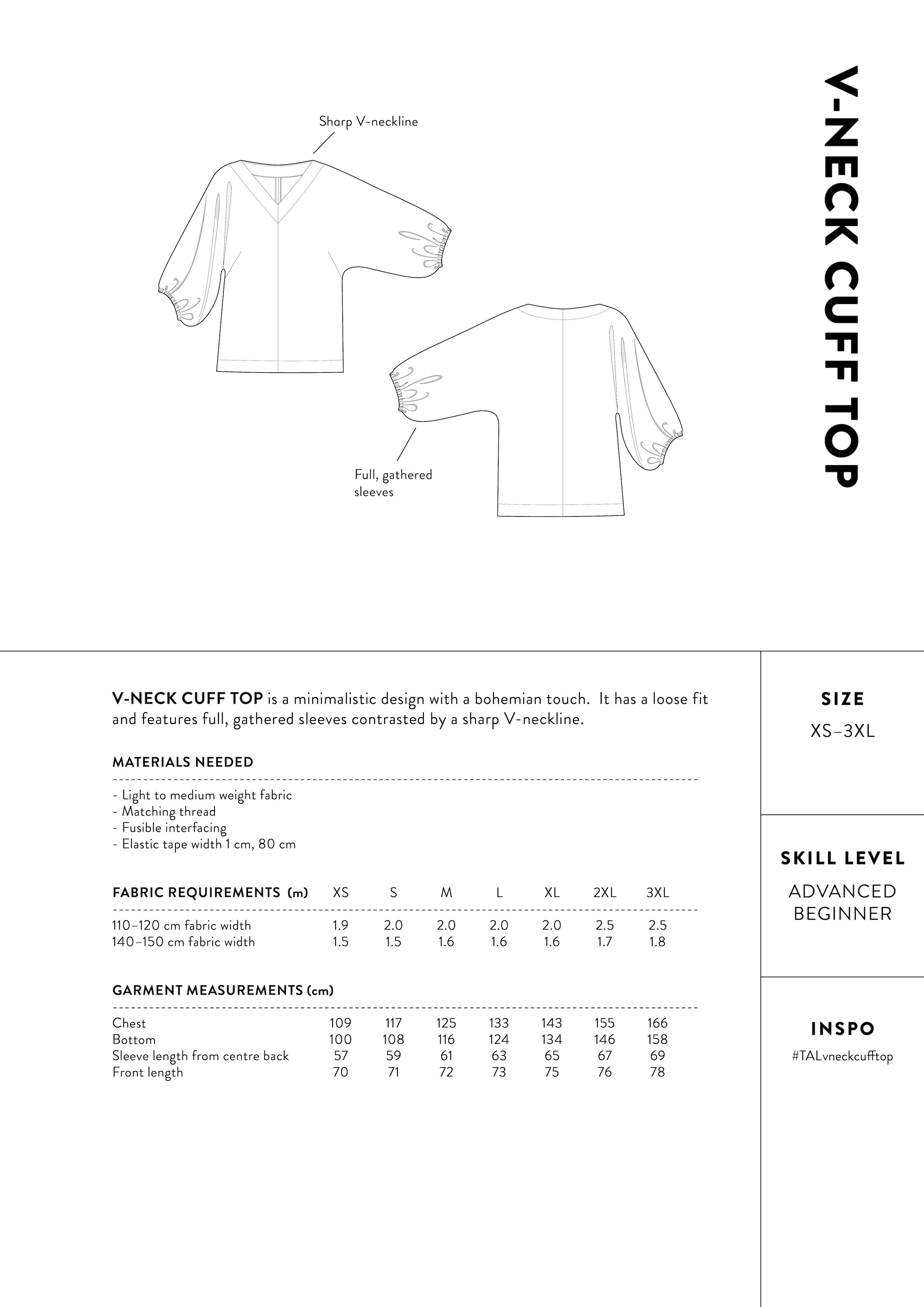 The Assembly Line V-neck Cuff Top