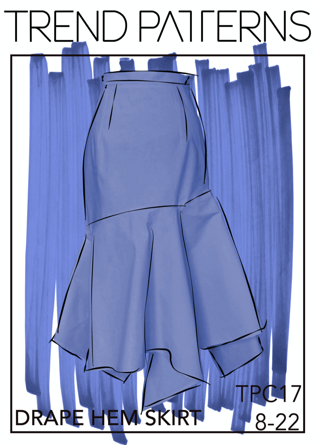 Trend Patterns TPC17 Drape Hem Skirt