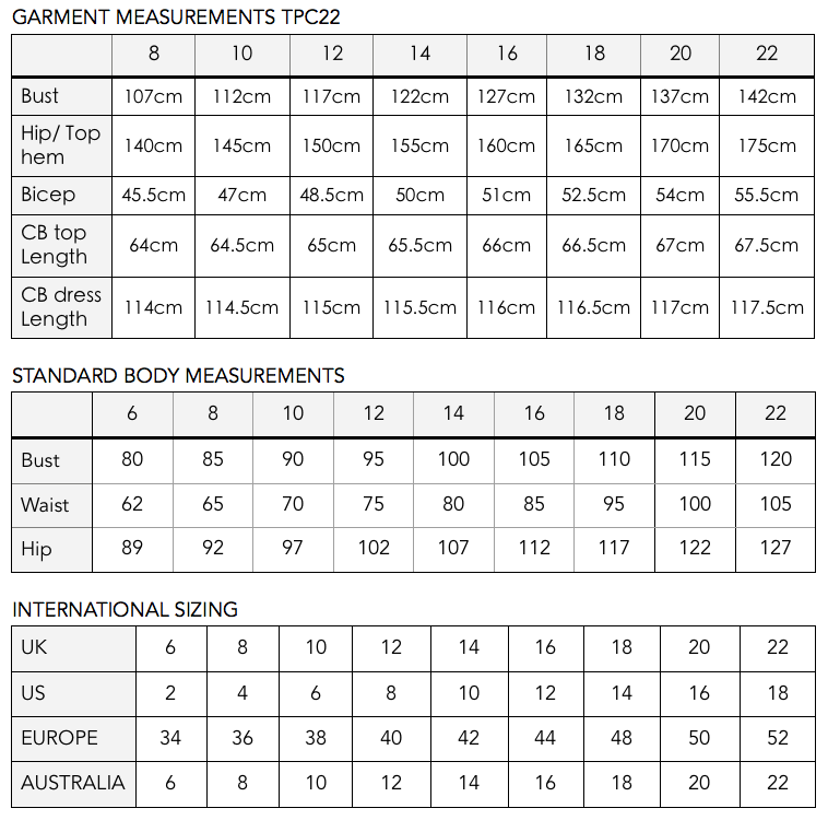 Trend Patterns TPC22 Raglan Dress and Top