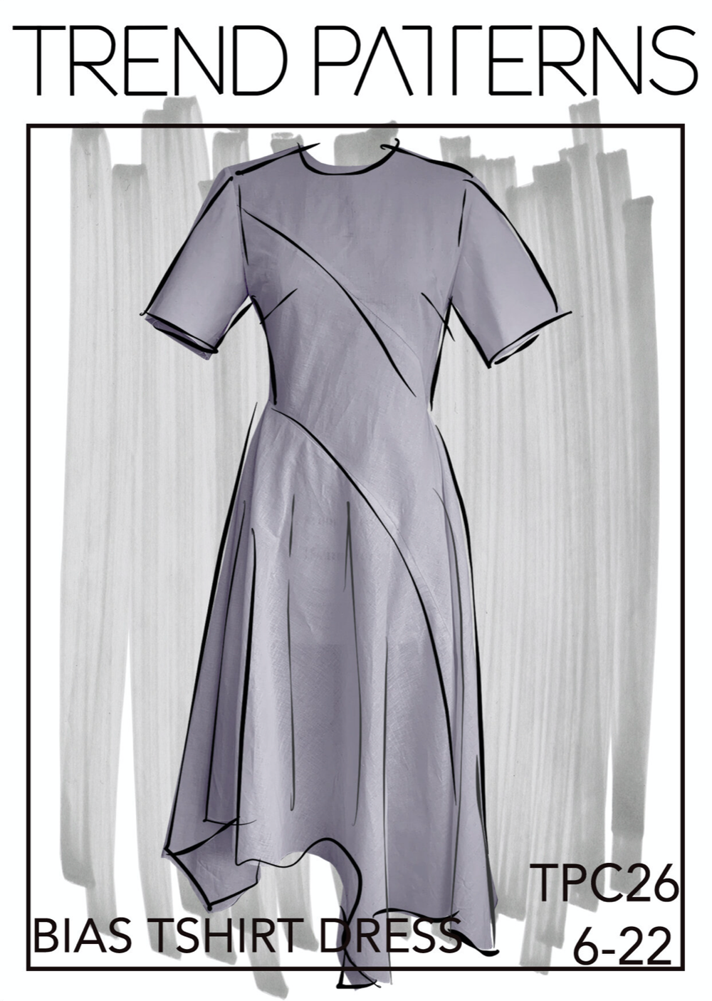 Trend Patterns TPC26 Bias T-Shirt Dress – The Fold Line