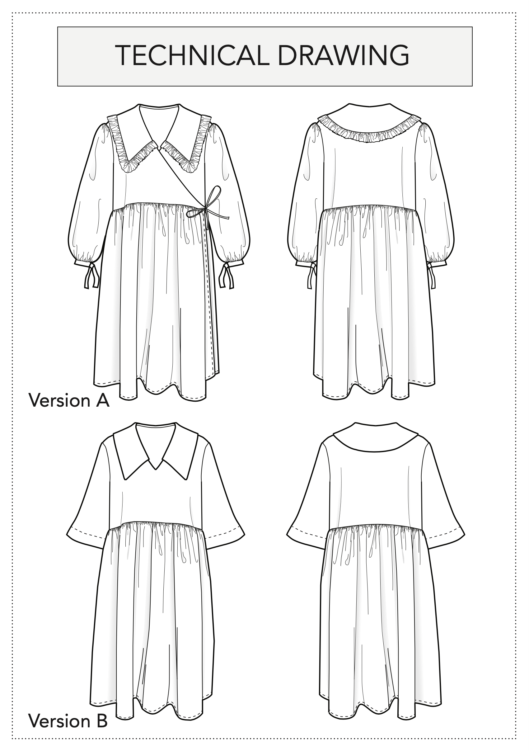 Trend Patterns TPC29 Gathered Wrap Dress