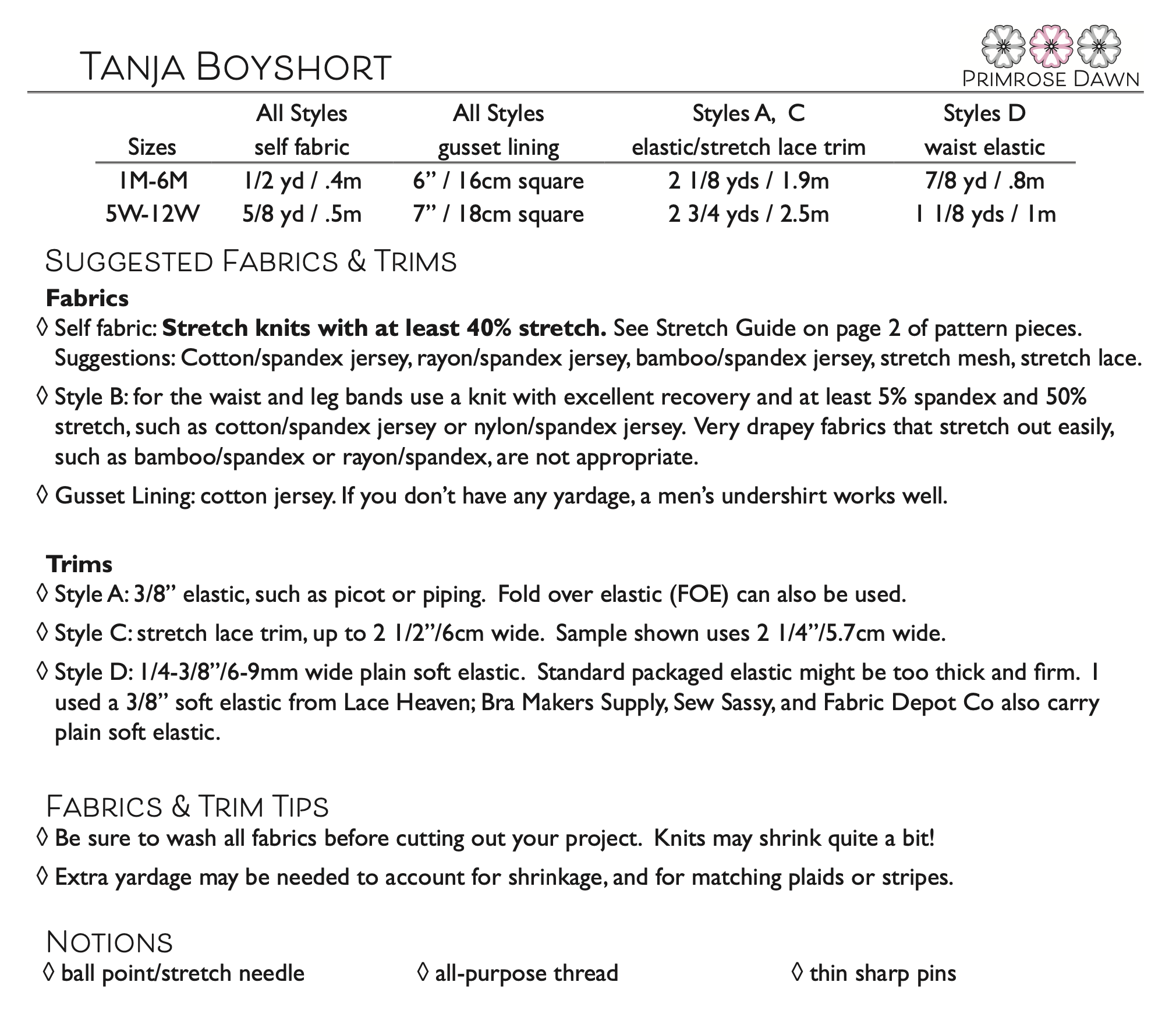 Primrose Dawn Tanja Boyshort PDF