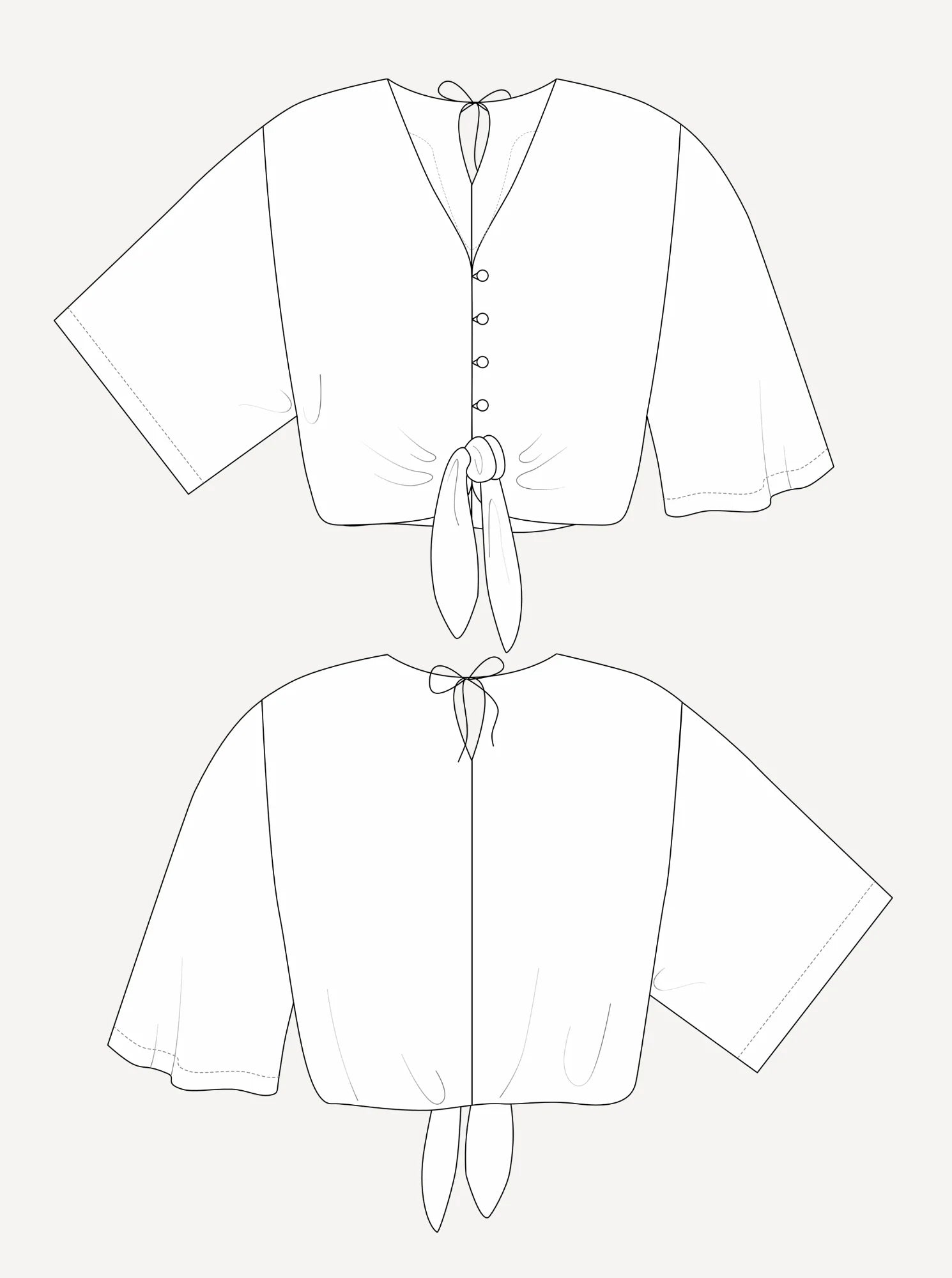 The Avid Seamstress Tie Blouse