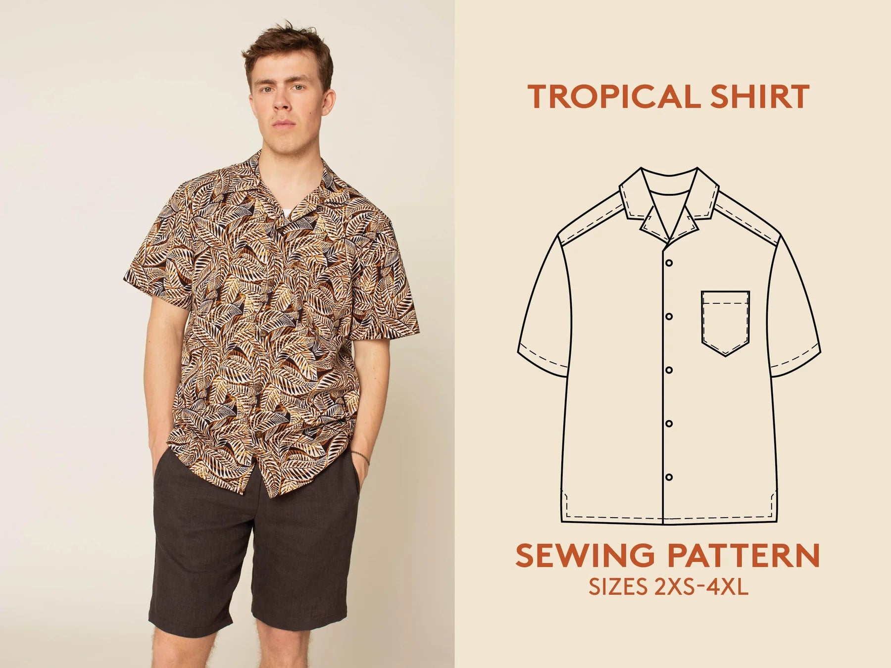 Wardrobe by Me Men's Tropical Shirt