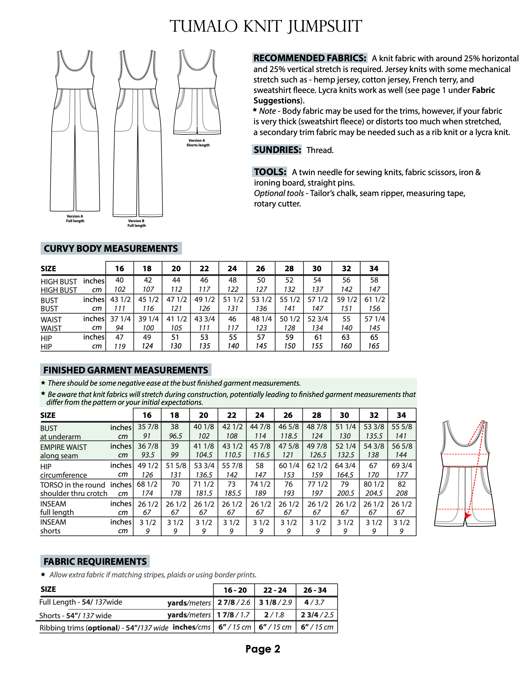 Sew House Seven Tumalo Knit Jumpsuit
