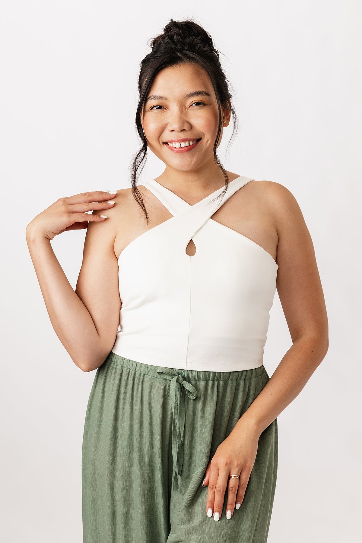 Named Ulpu Cross Neck Tank Top – The Fold Line