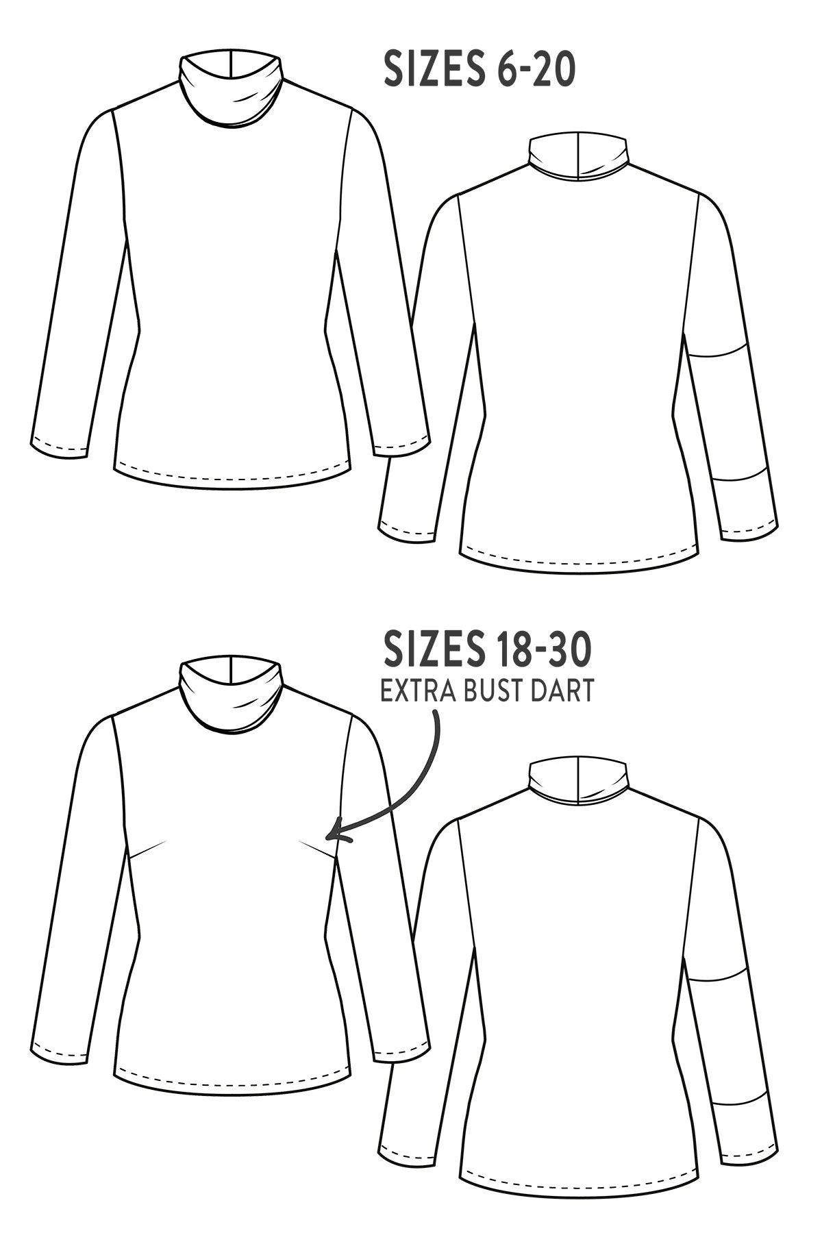 Sew Over It Ultimate T-shirt Roll Neck Add-on