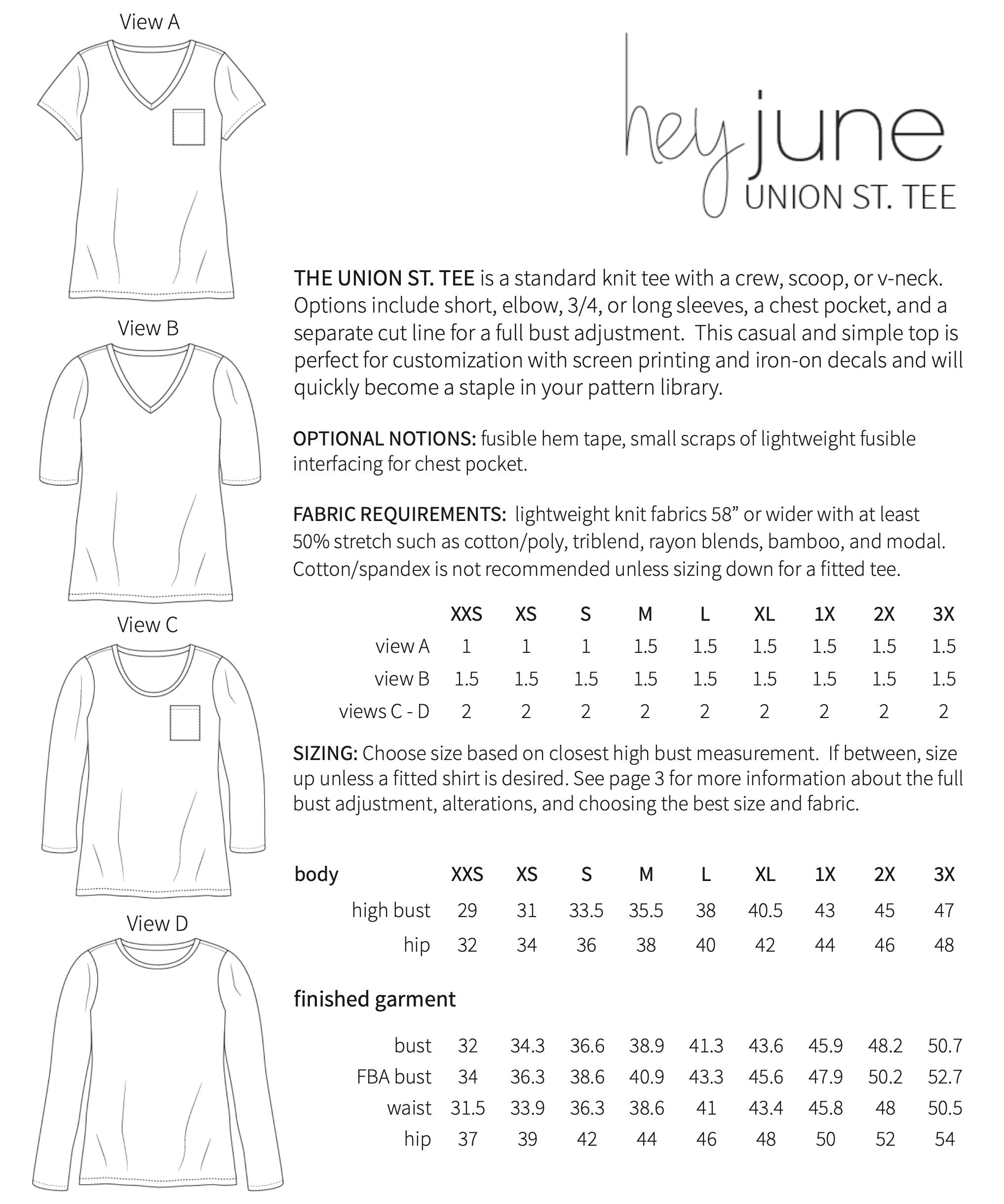 Hey June Handmade Union St. Tee