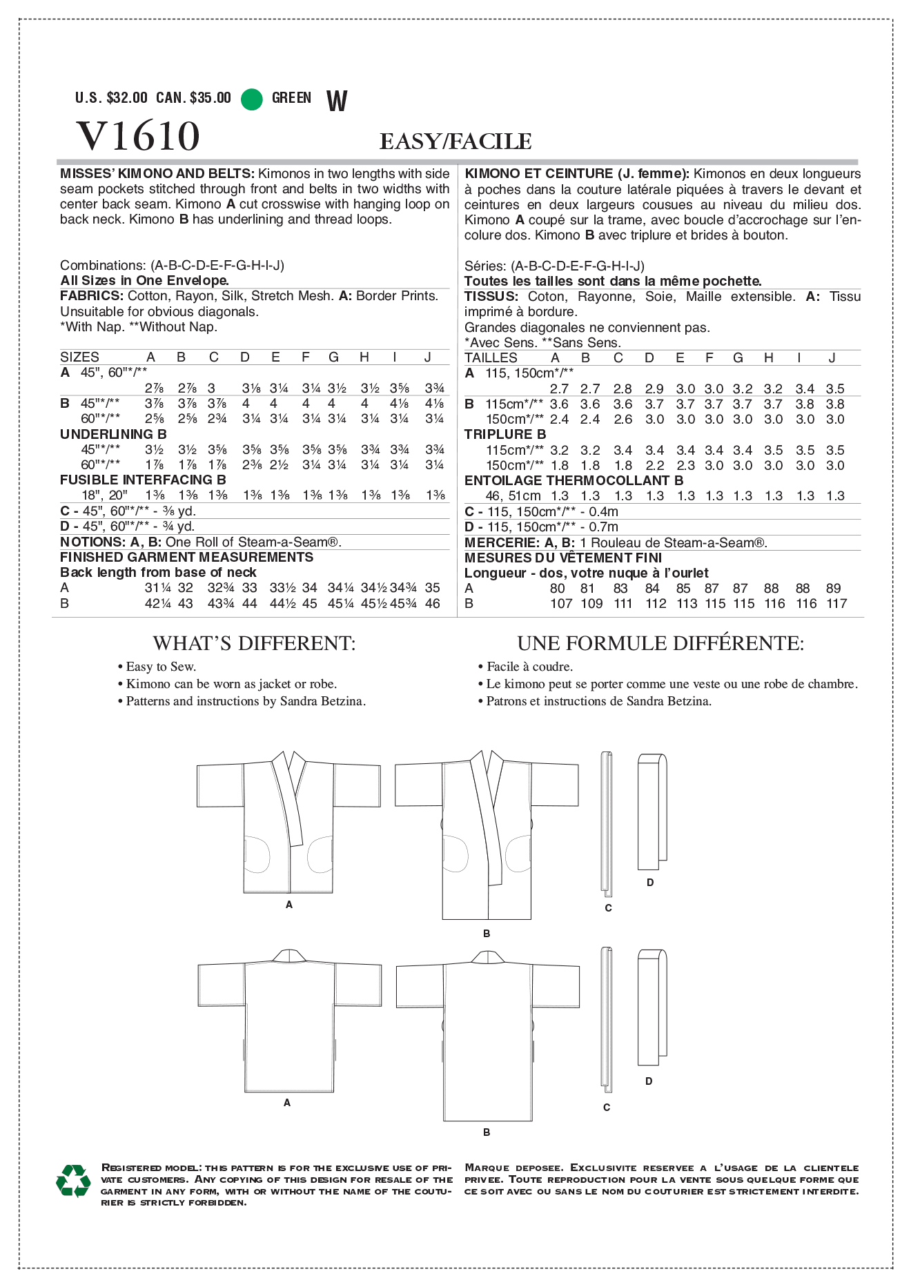 Vogue Robe V1610