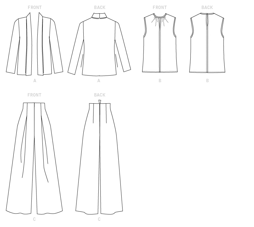 Vogue Jacket, Top and Trousers V1620