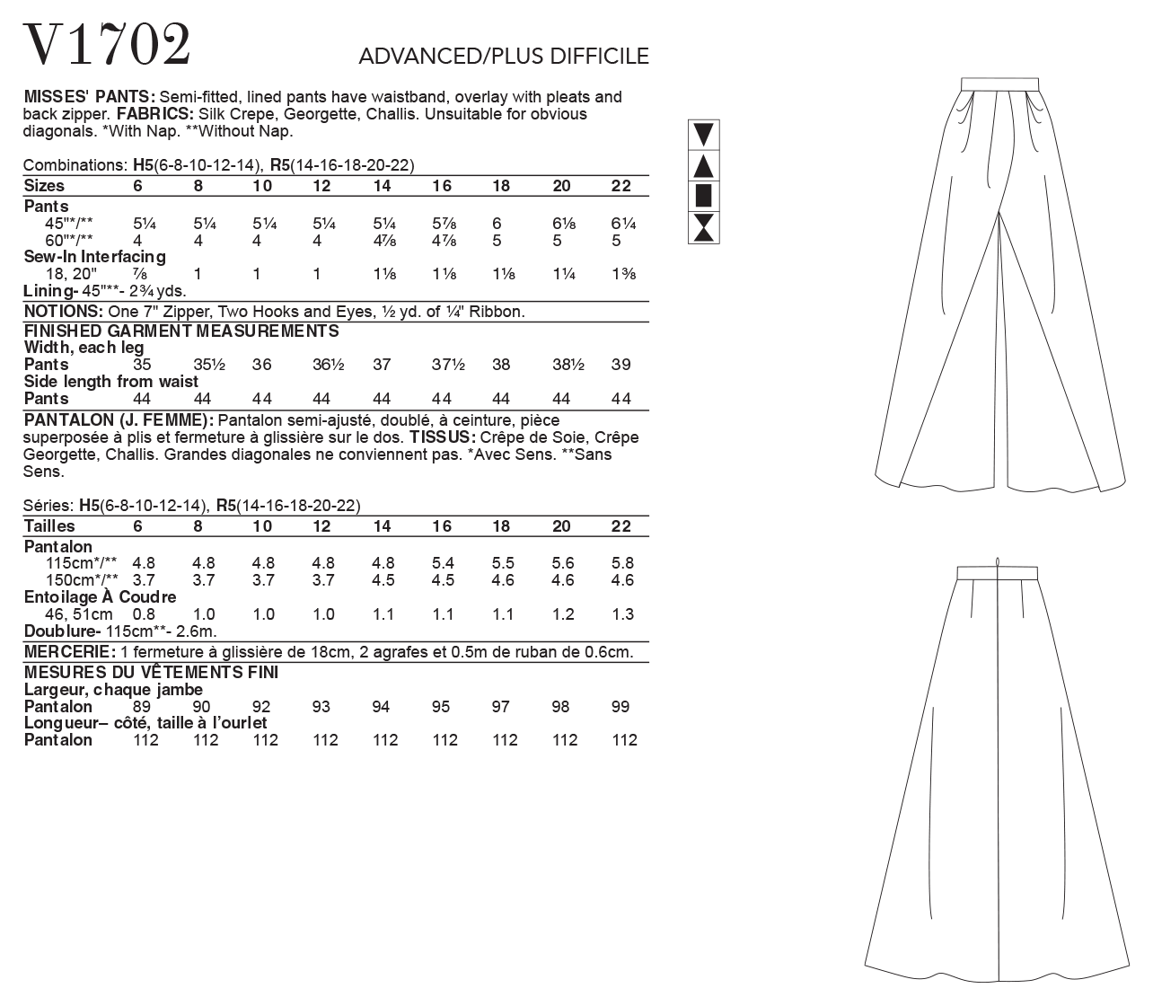 Vogue Trousers V1702