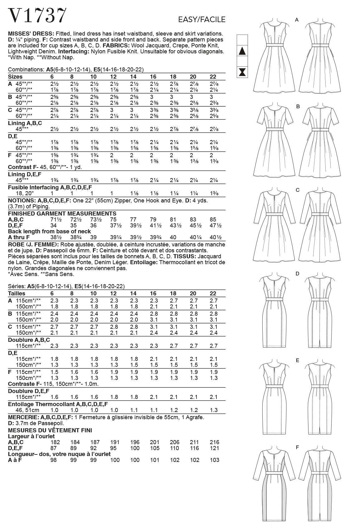 Vogue Dress V1737