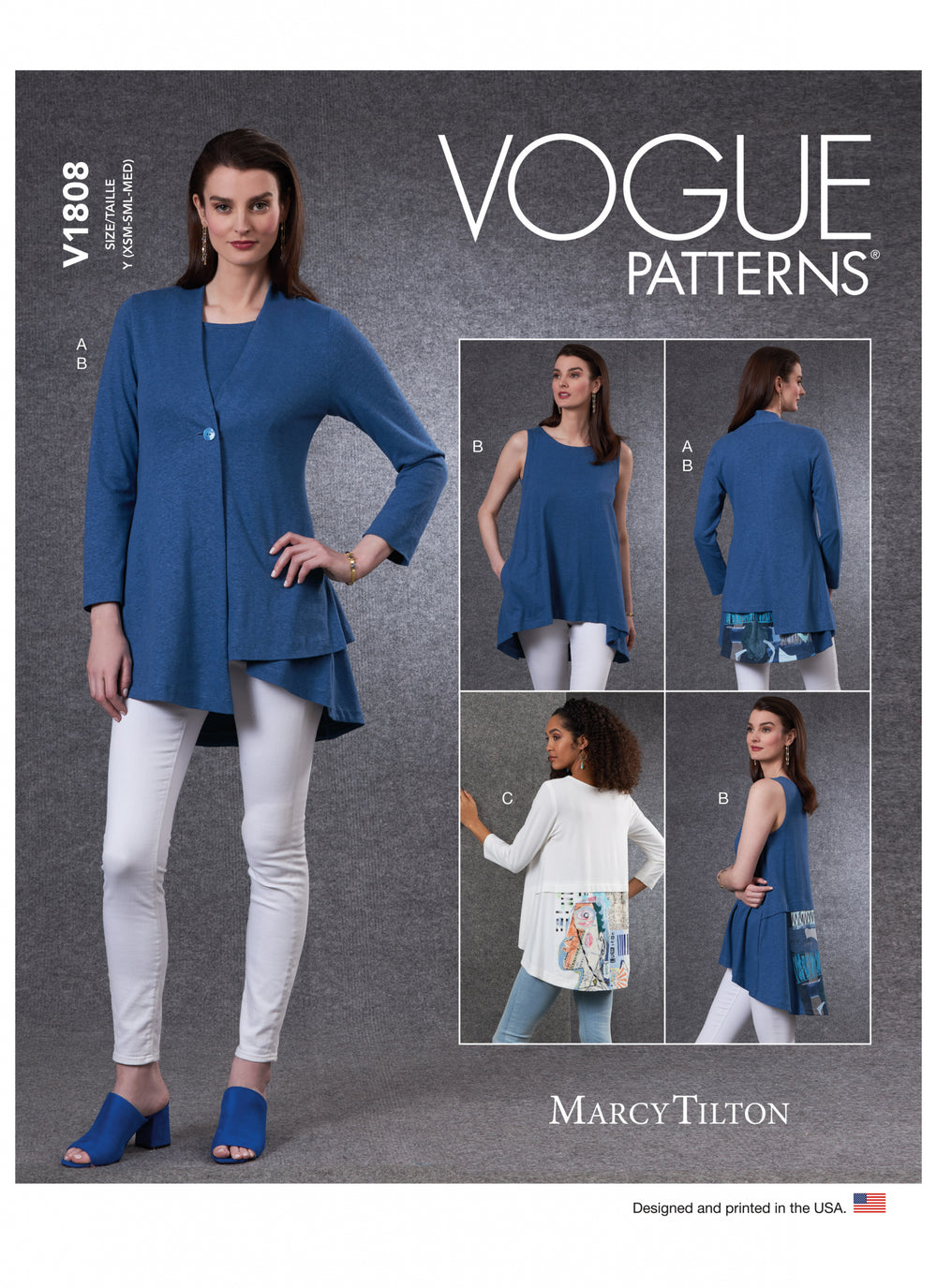 Vogue Cardigan and Tunic V1808
