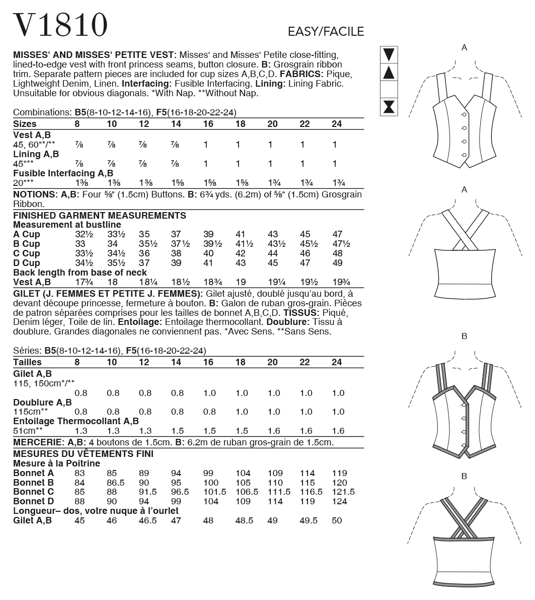 Vogue Tops V1810