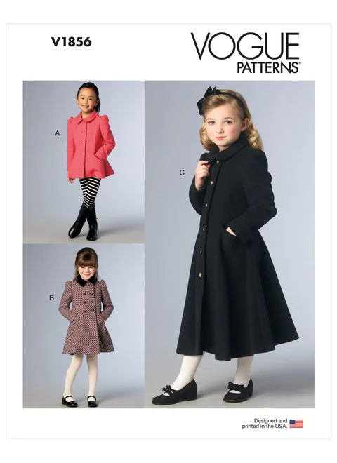 Vogue Children's Jacket and Coat V1856