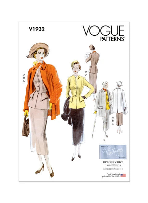 Vogue Vintage Suit and Coat V1932