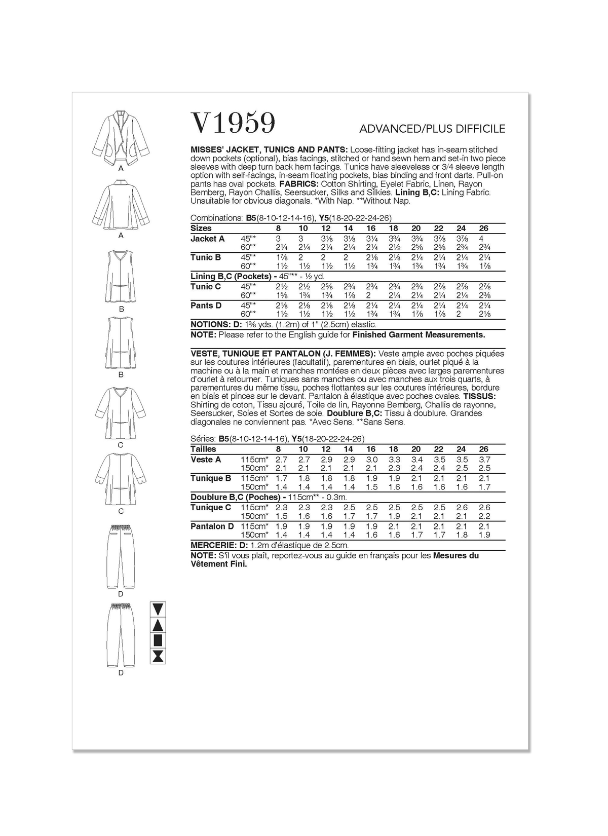 V1979 Pattern Vogue Outfit V1959 – The Fold Line