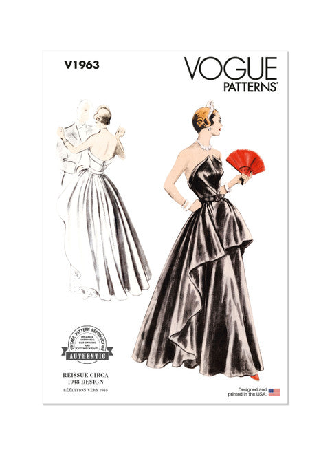 Vogue Vintage Evening Dress V1963