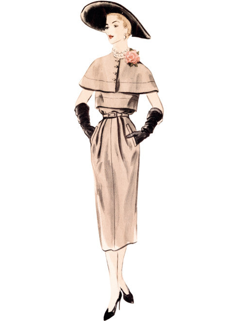 Vogue Vintage Dress & Capelet V1964