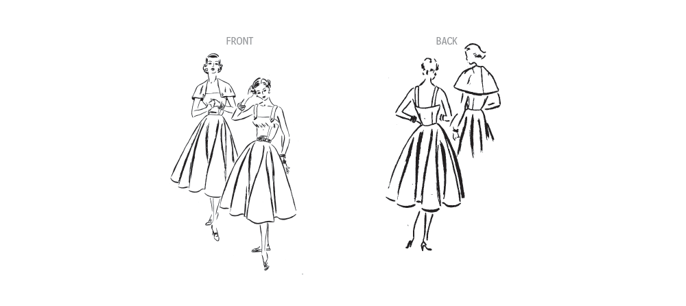 V2002 Vogue Dress & Capelet V2002 – The Fold Line