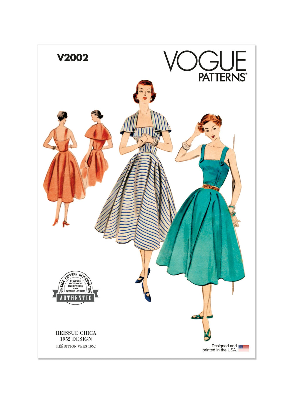 Vogue Dress & Capelet V2002
