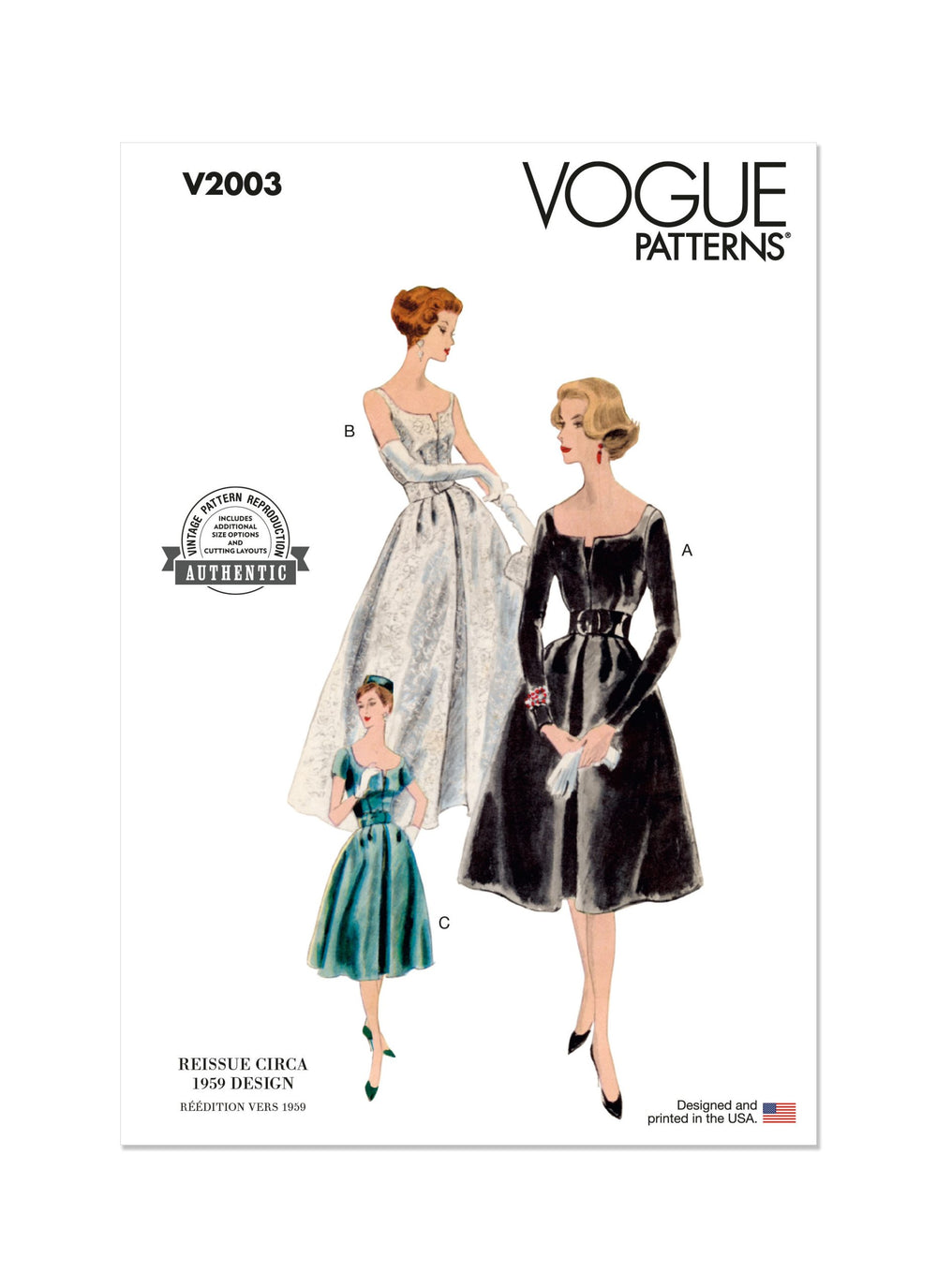 Vogue Vintage Dress V2003