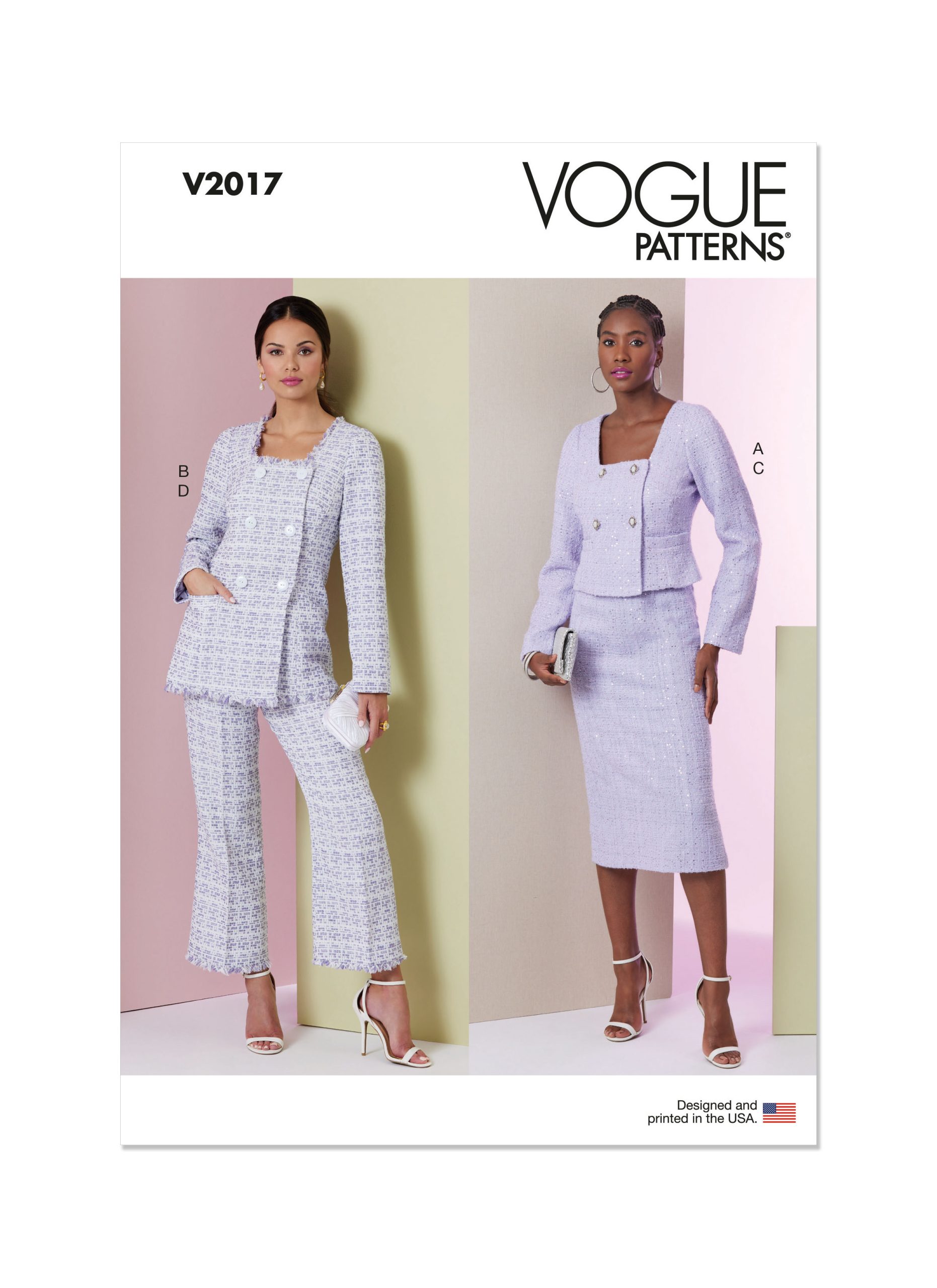 Vogue Jacket, Skirt & Trousers V2017 – The Fold Line