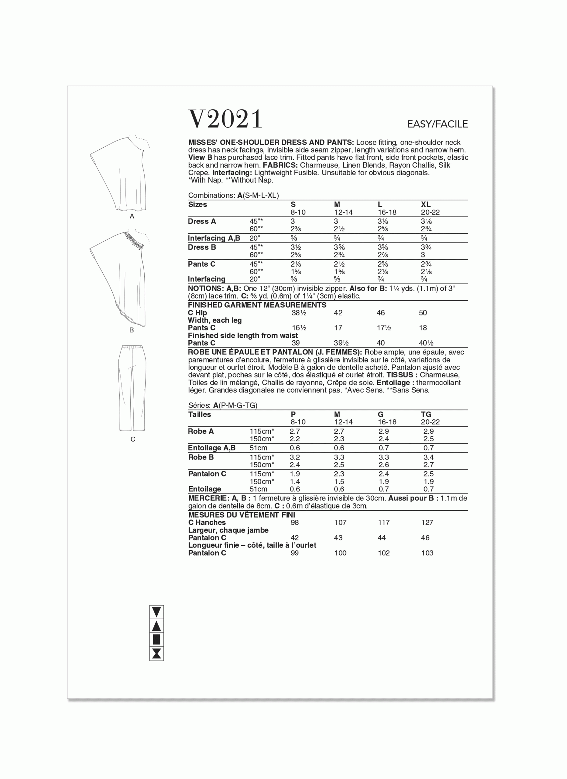 Vogue Dress & Trousers V2021