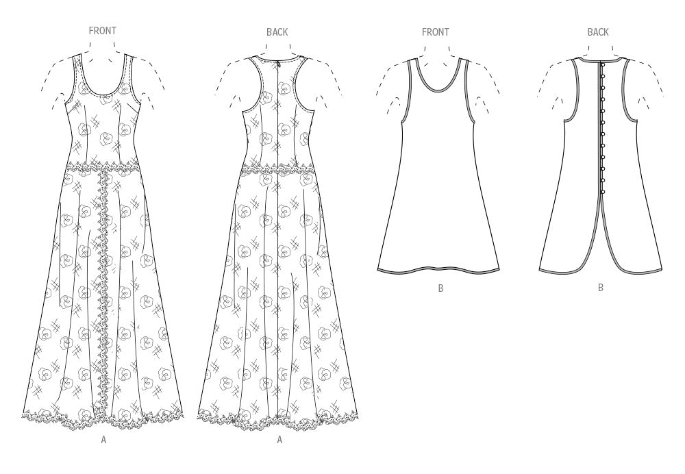 Vogue Dress & Overdress V2028