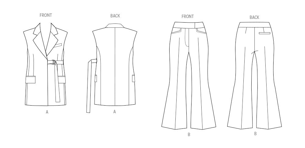 Vogue Waistcoat & Trousers V2036