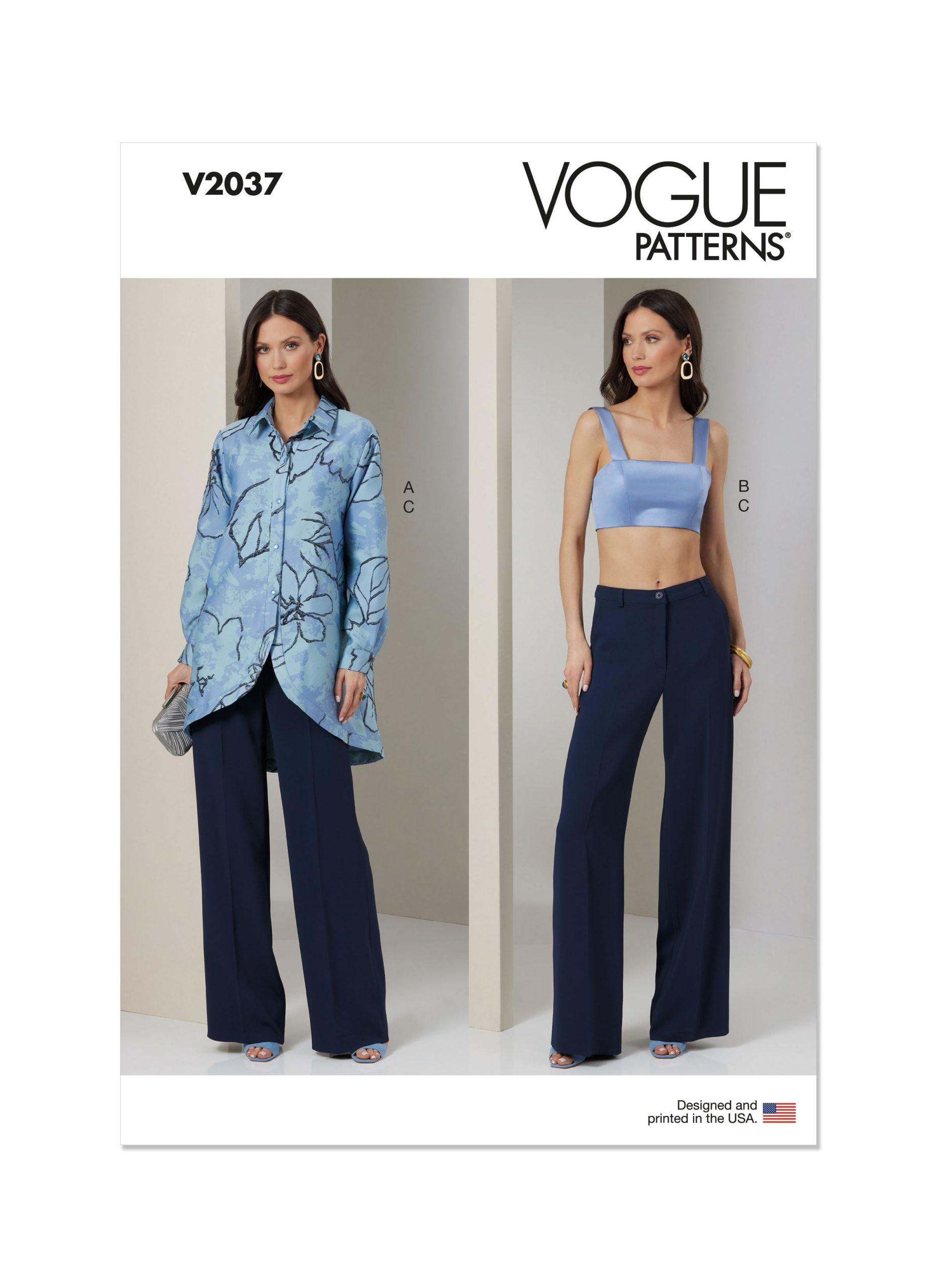 Vogue Shirt, Top & Trousers V2037