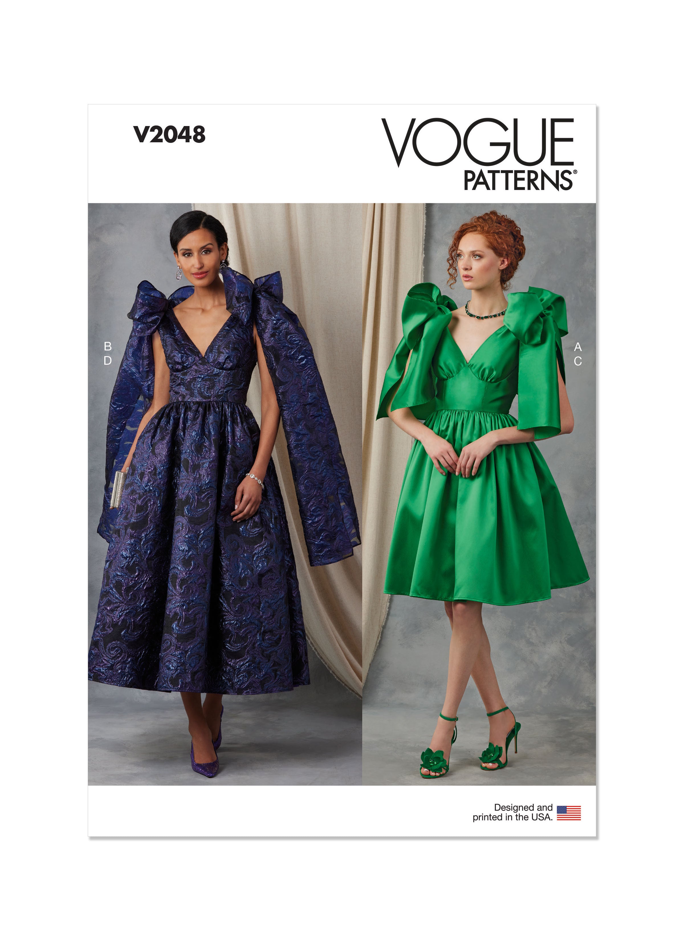 Vogue Evening Dress V2048 The Fold Line Vogue Evening Dress V2048 The Fold Line