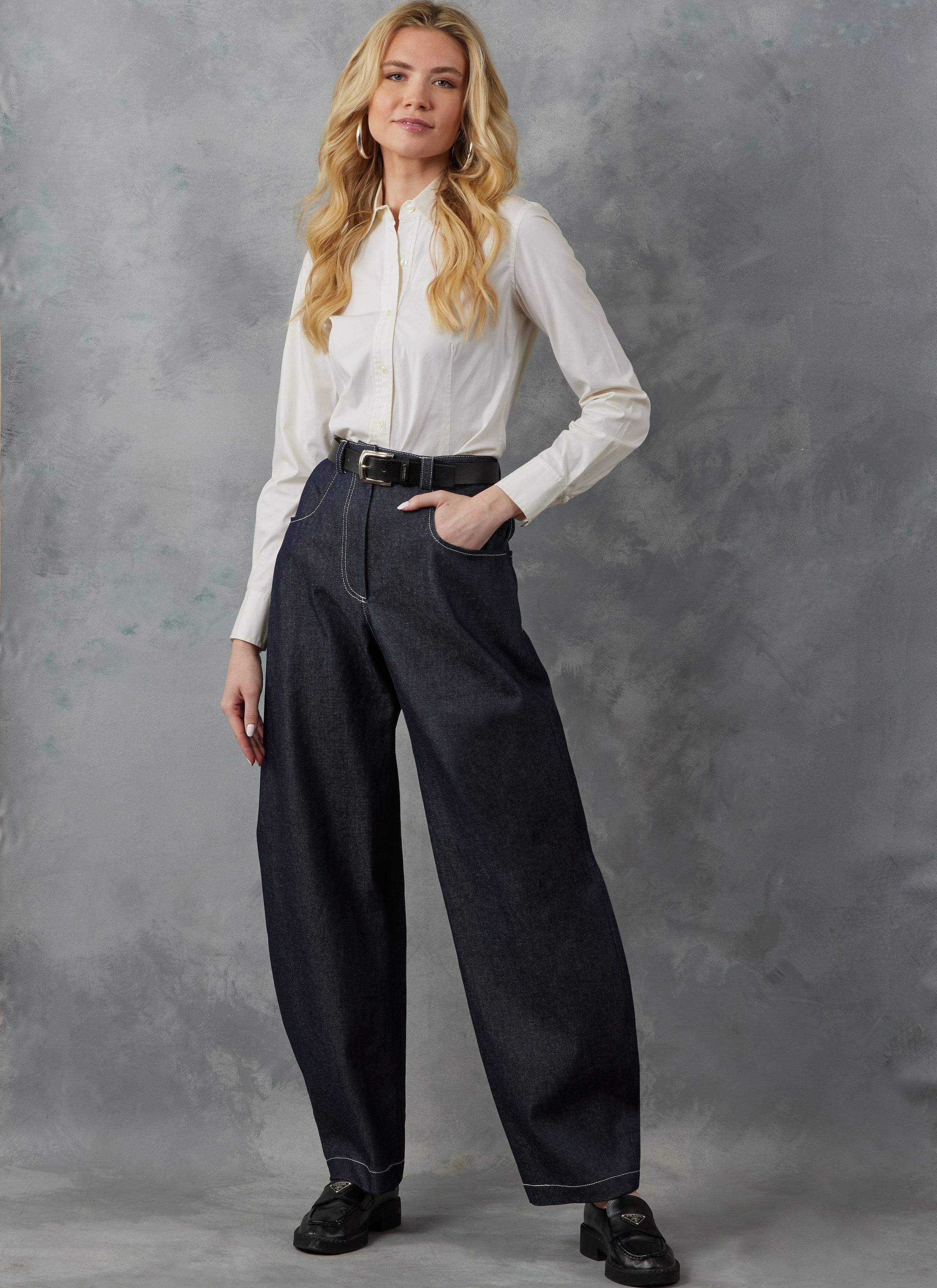 Vogue Barrel Trousers V2051