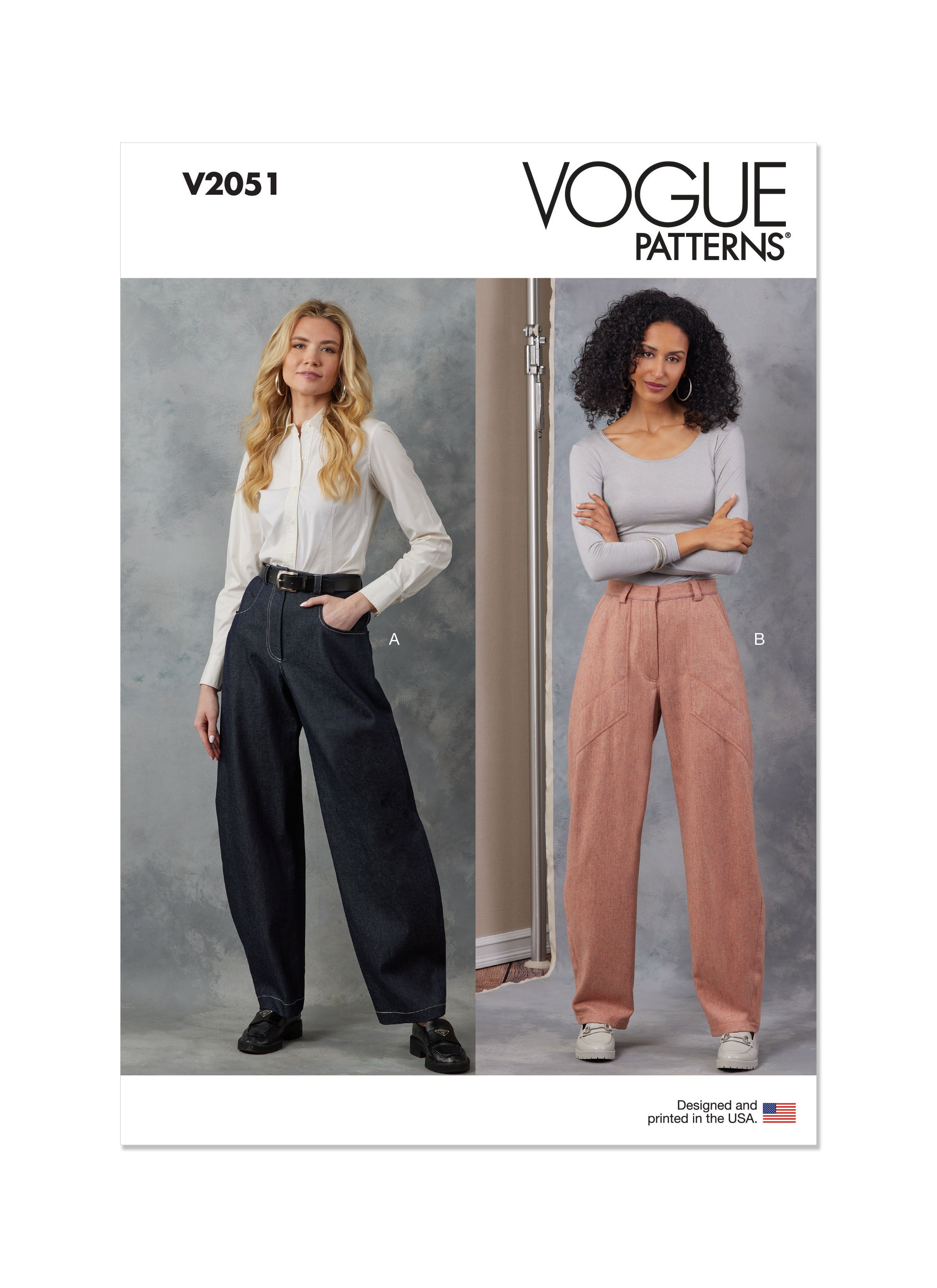 Vogue Barrel Trousers V2051