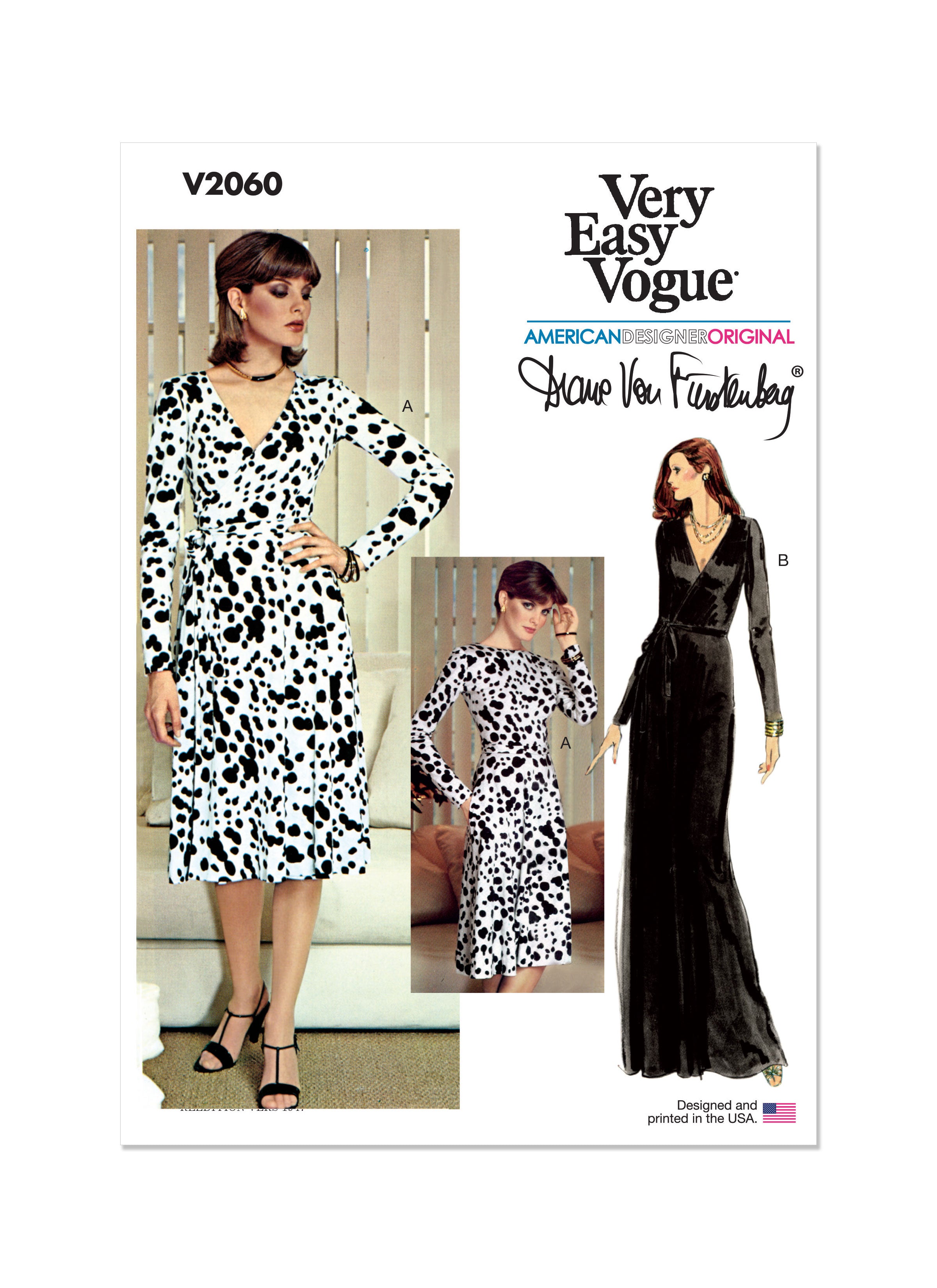 Vogue Vintage 1970's Wrap Dress V2060