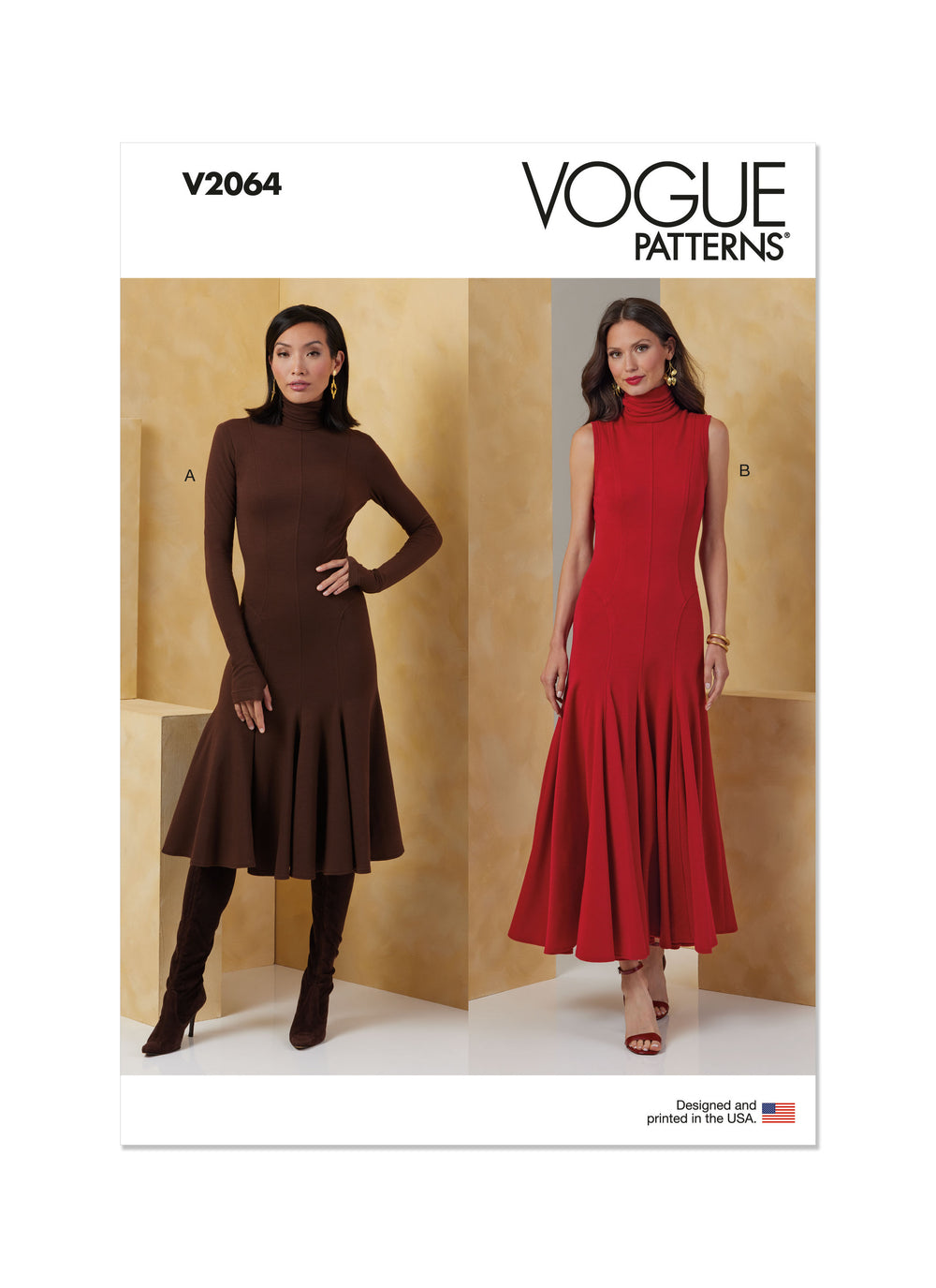 Vogue Knit Dress V2064