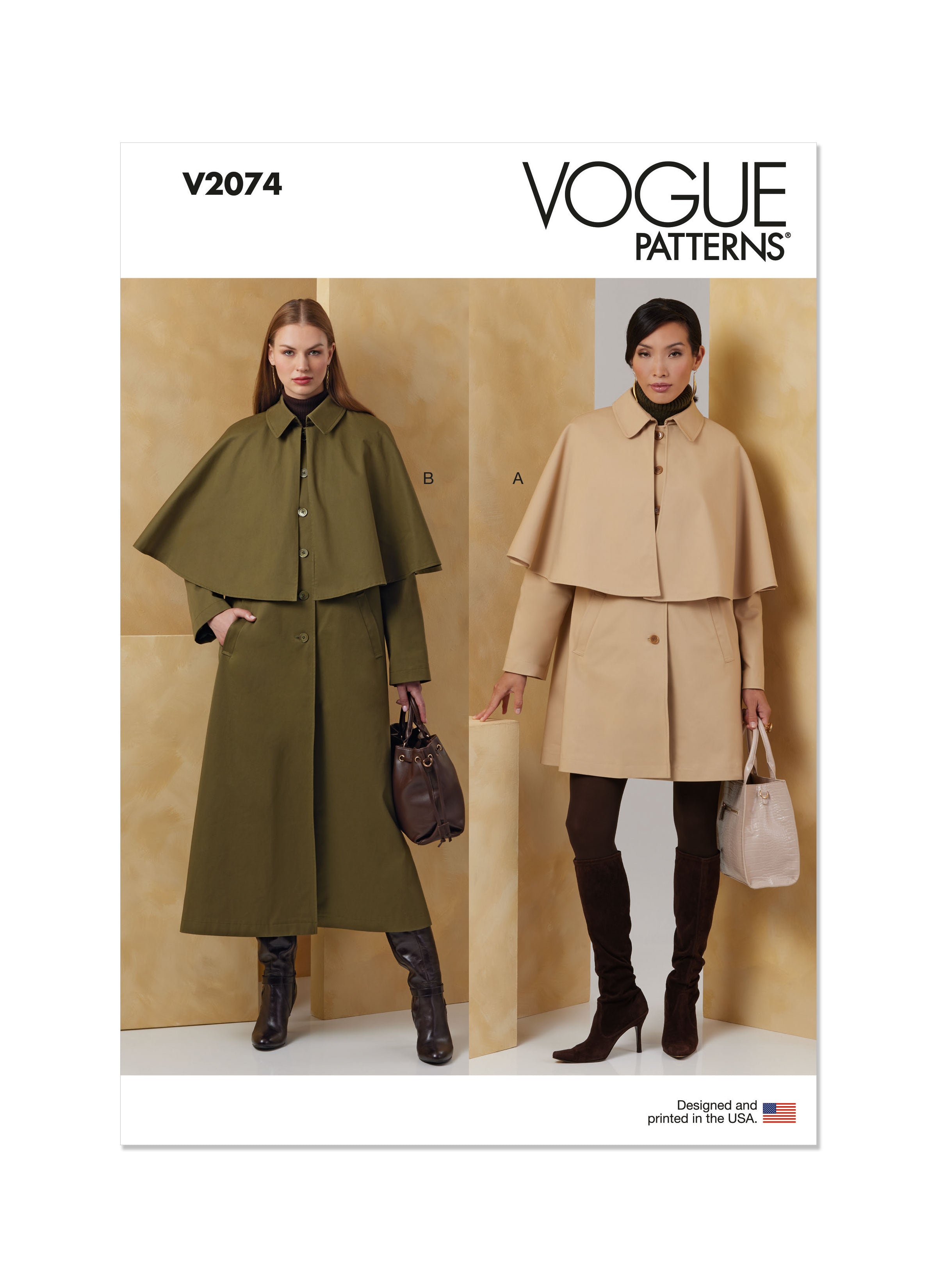 Vogue Cape Coats V2074 – The Fold Line