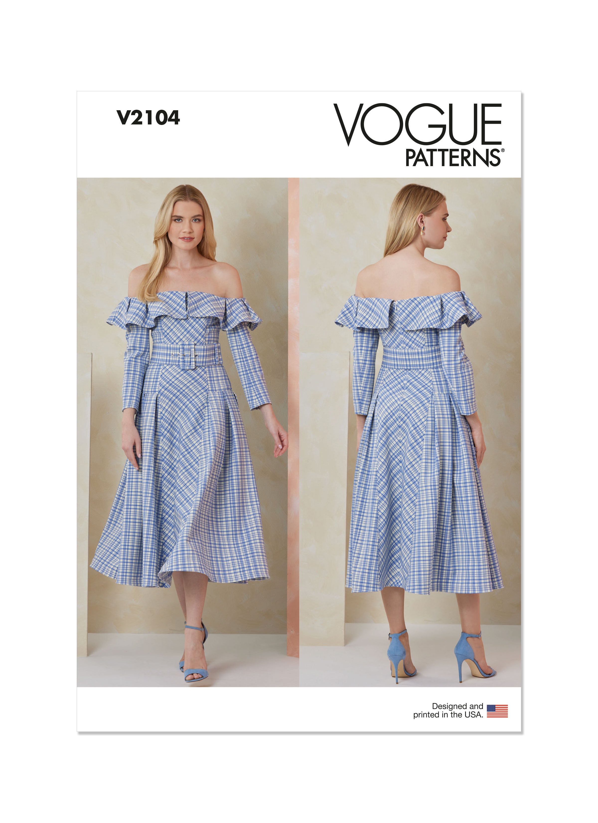 Vogue Dress and Belt V2104