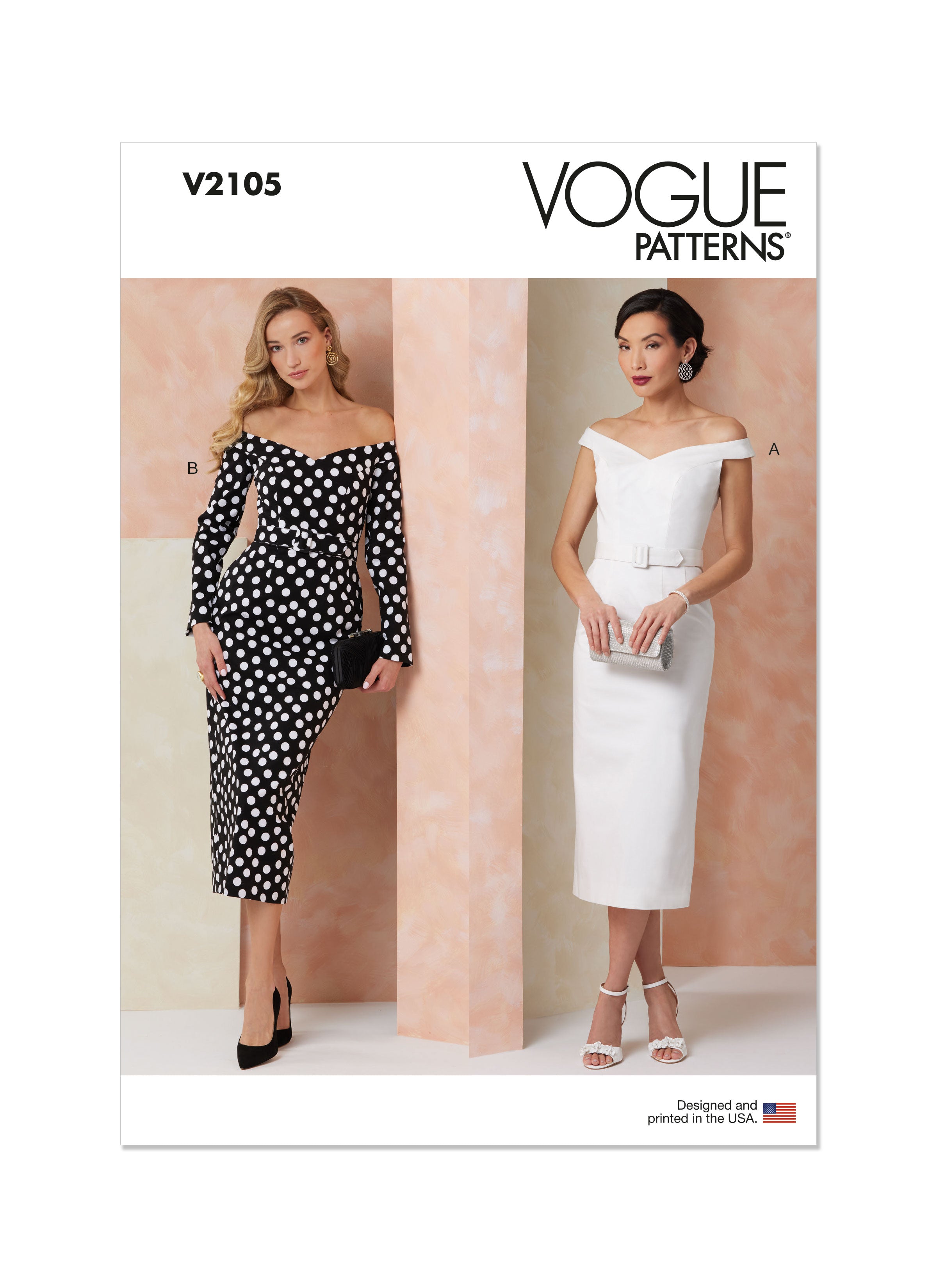 Vogue Dress and Belt V2105