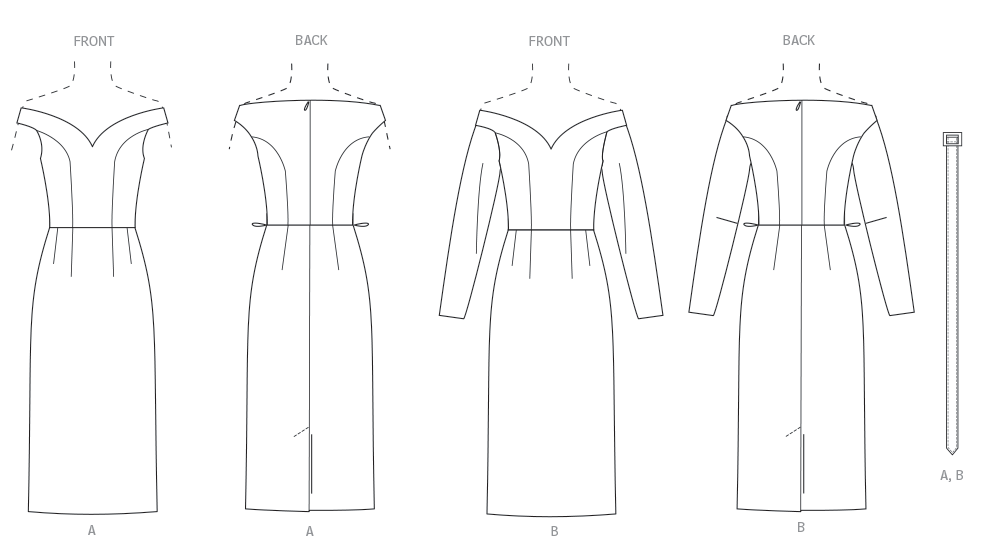 Vogue Dress and Belt V2105