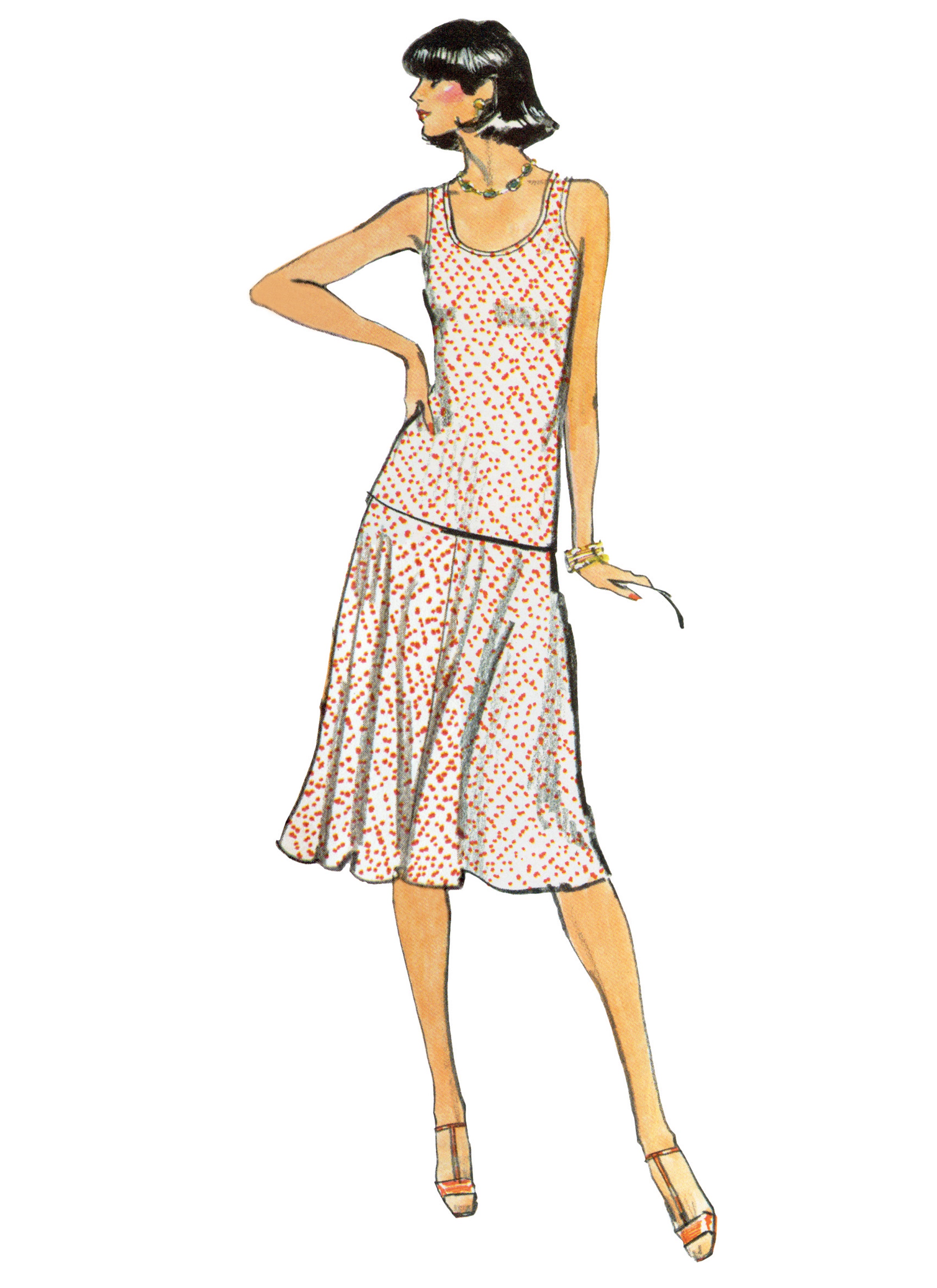 Vogue Knit Jacket, Belt, Skirt and Top by Diane von Furstenberg V2122